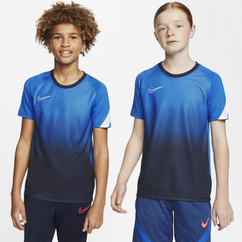 Nike Dri-FIT Academy Older Kids' Short-Sleeve Football Top - Blue - size: XS, M, S, L, XL, M, S, L, XS, M, L, S, XS, S, M, XS, S, M, XS, S, M, XL, L, L