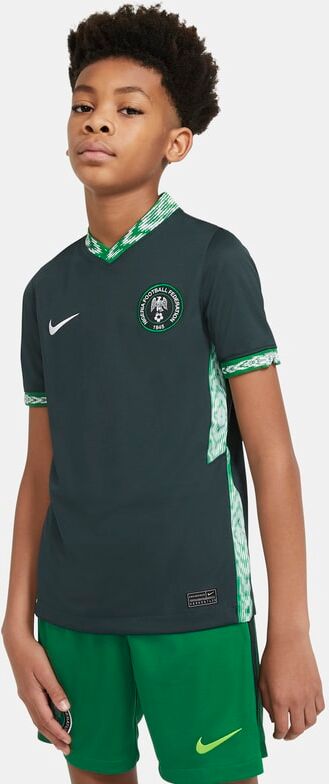 Nike Nigeria 2020 Stadium Away Older Kids' Football Shirt - Green - size: S, M, L, XS