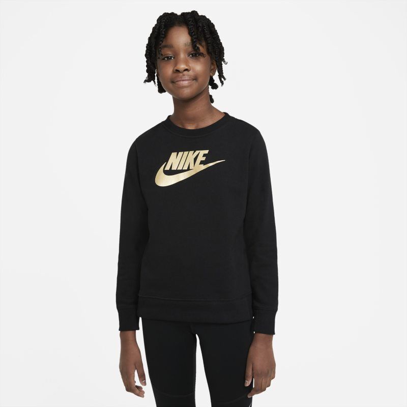 Nike Sportswear Older Kids' (Girls') French Terry Crew - Black - size: S, XS, XL, L, M