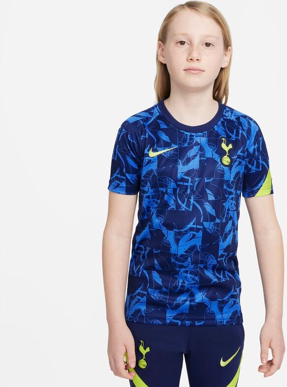 Nike Tottenham Hotspur Older Kids' Pre-Match Short-Sleeve Football Top - Blue - size: XS, S, M, L