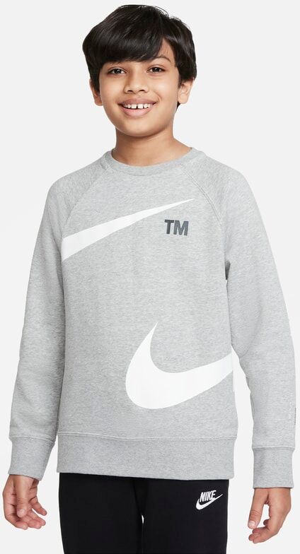 Nike Sportswear Swoosh Older Kids' (Boys') Sweatshirt - Grey - size: XS, S, M, XL, L