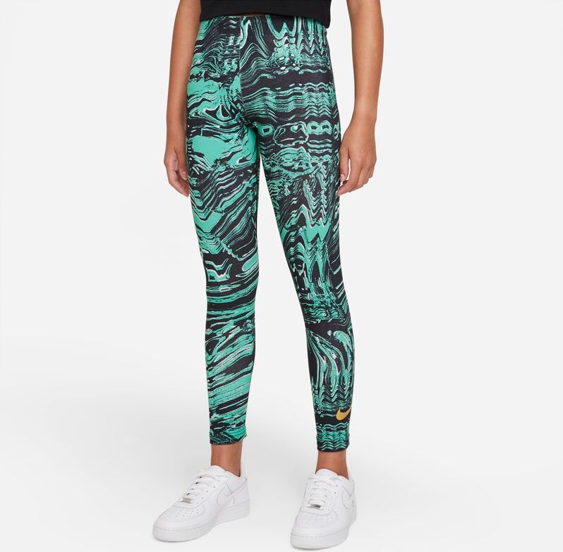 Nike Sportswear Favourites Older Kids' (Girls') Printed Dance Leggings - Black - size: S, M, L, XS, XL