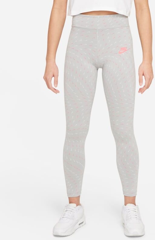 Nike Sportswear Essential Older Kids' (Girls') Printed Leggings - Grey - size: XS, S, M, L, XL