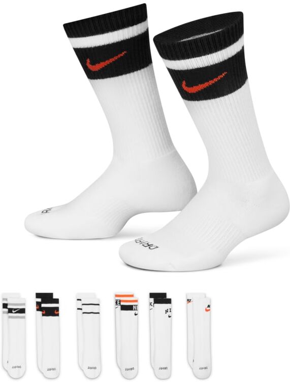 Nike Everyday Plus Cushioned Kids' Crew Socks (6 Pairs) - Multi-Colour - size: M, L, S