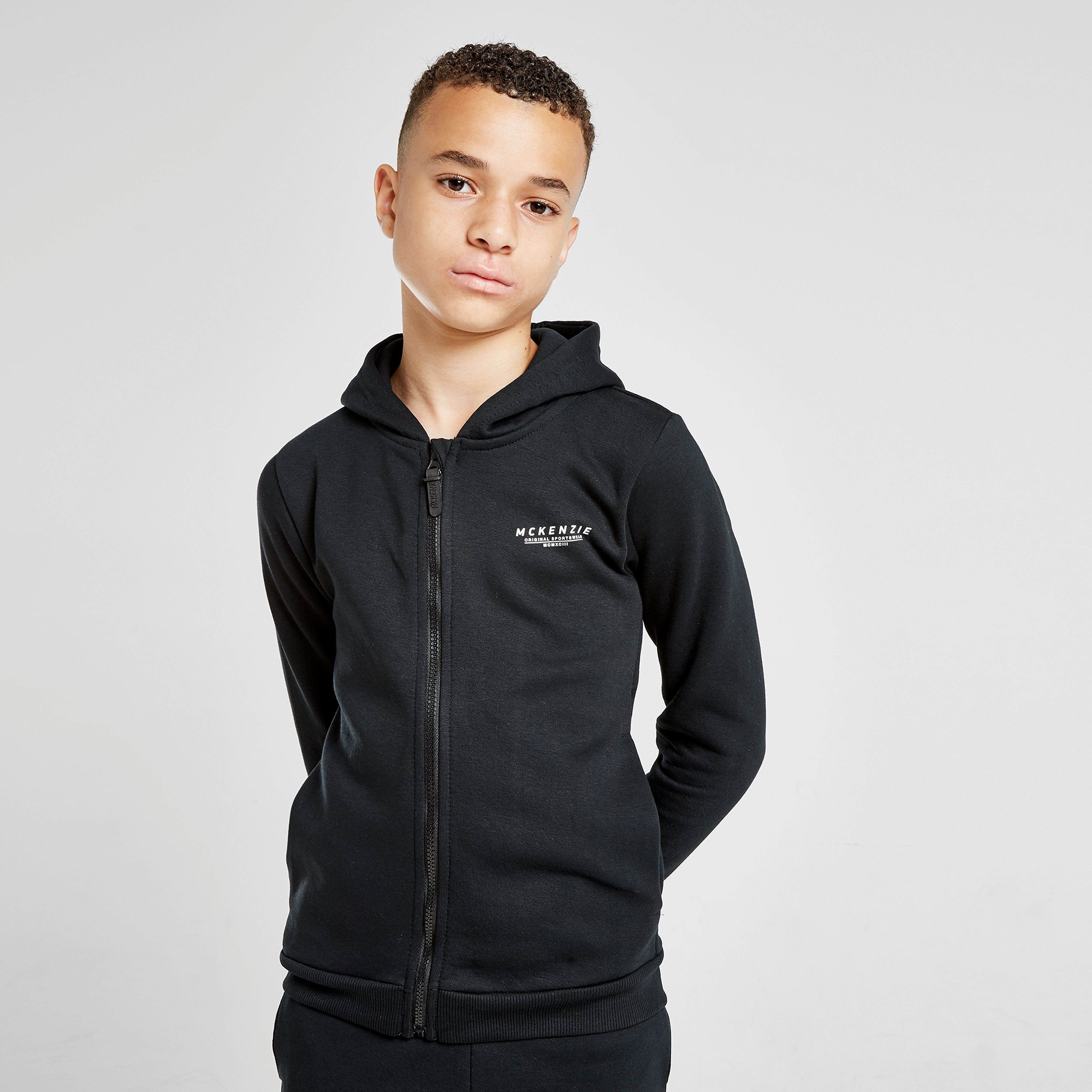 McKenzie Essential Zip Through Hoodie Junior - Black/White - Kids  size: 10-12Y