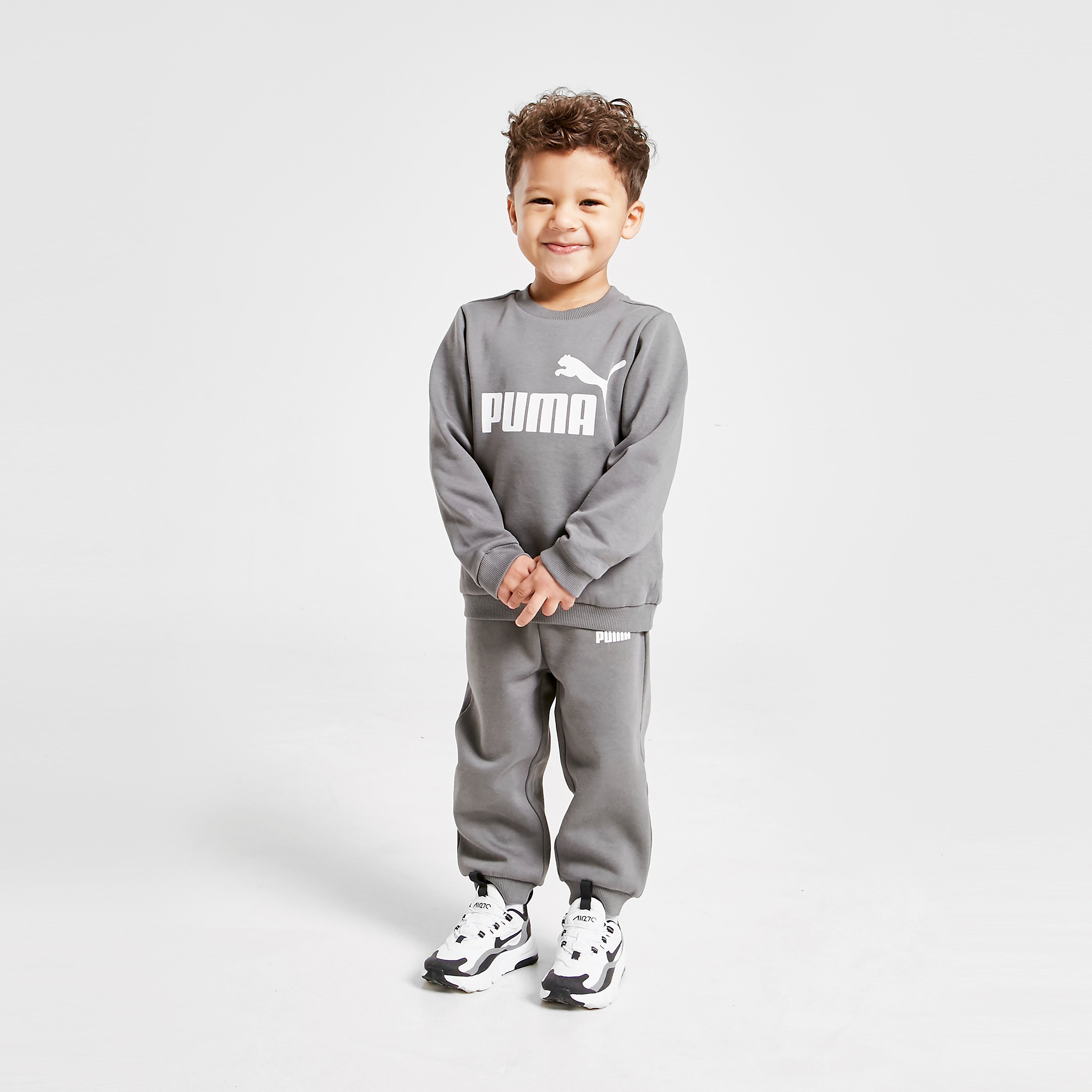 Puma Core Logo Crew Tracksuit Infant - Grey - Kids  size: 9-12M