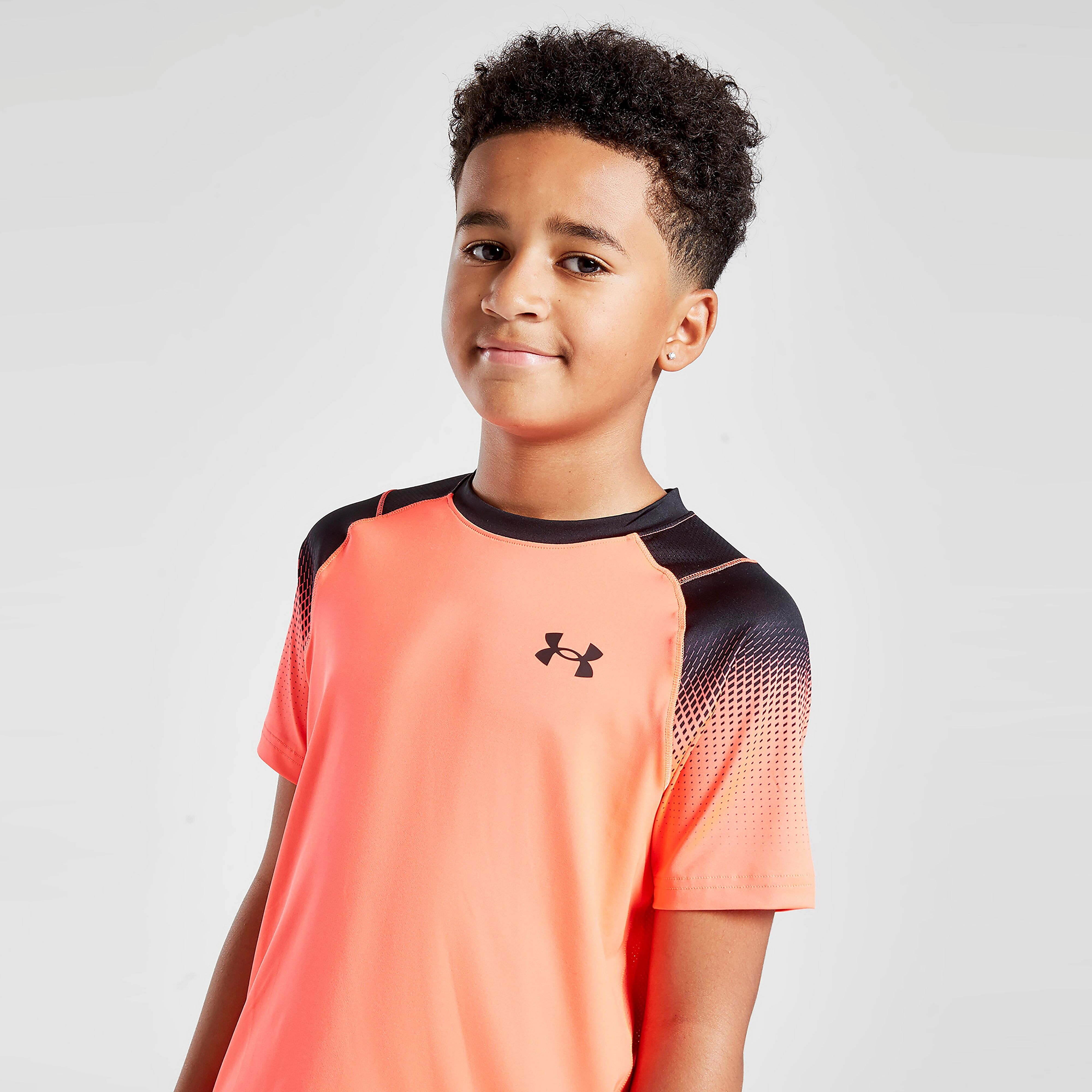 Under Armour Mk1 Dash T-shirt Junior - Orange/Black - Kids  size: 14+Y