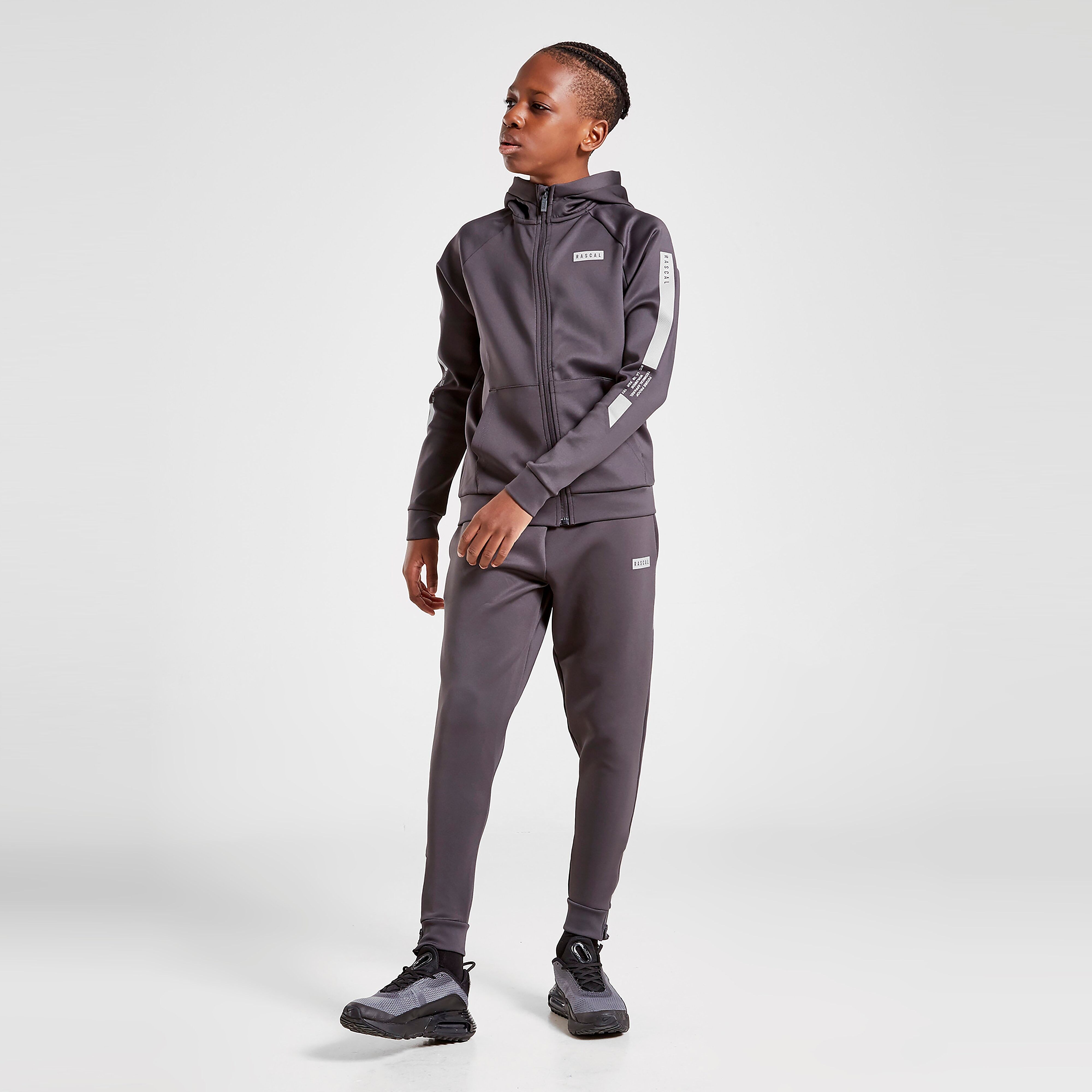 Rascal Charlton Poly Track Pants Junior - Grey - Kids  size: 7-8Y