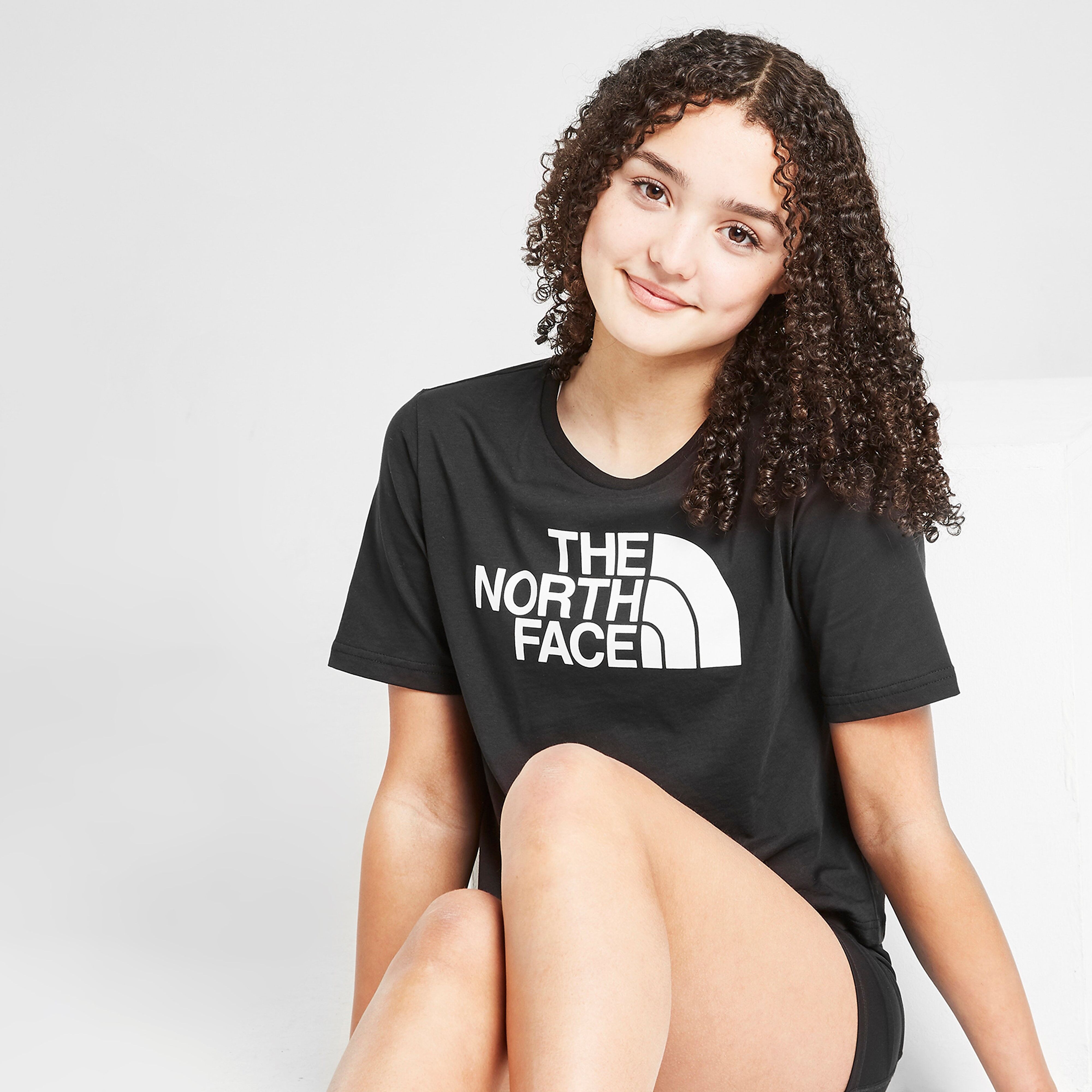 The North Face Girls' Easy Cropped T-Shirt Junior - Black - Kids  size: L