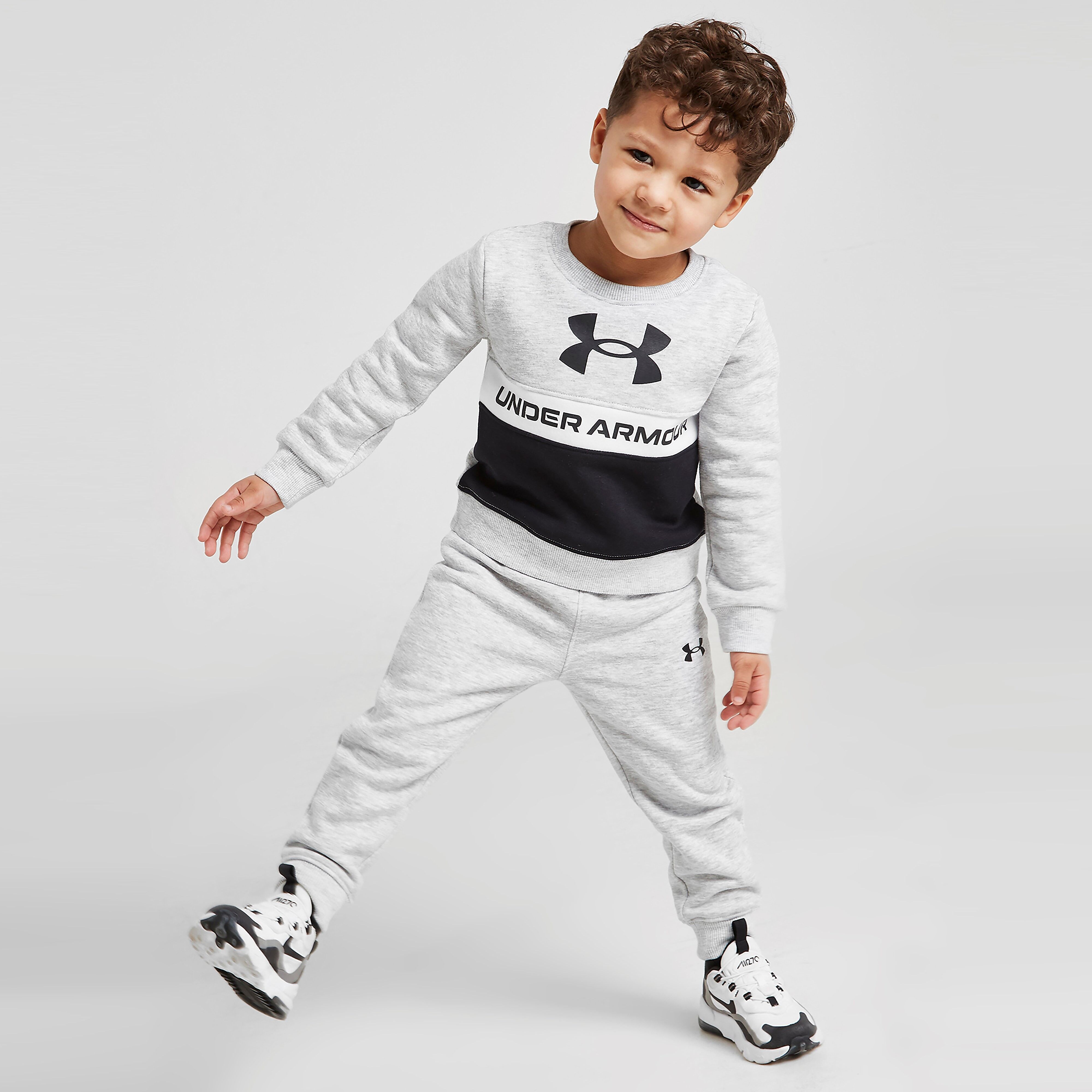 Under Armour UA Armour Fleece Overhead Tracksuit Infant - Grey/M'GRY'HTR/WH$ - Kids  size: 18-24M