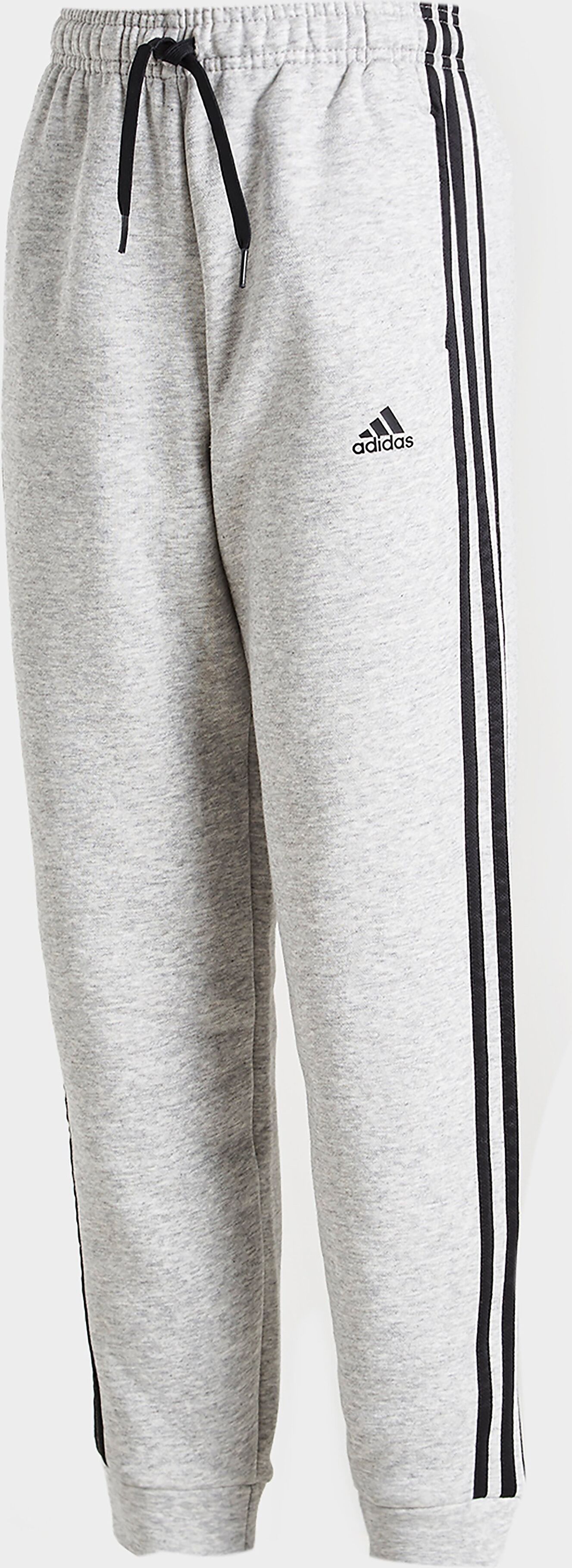 adidas 3-stripes Fleece Joggers Junior - Grey/Black - Kids  size: 11-12Y