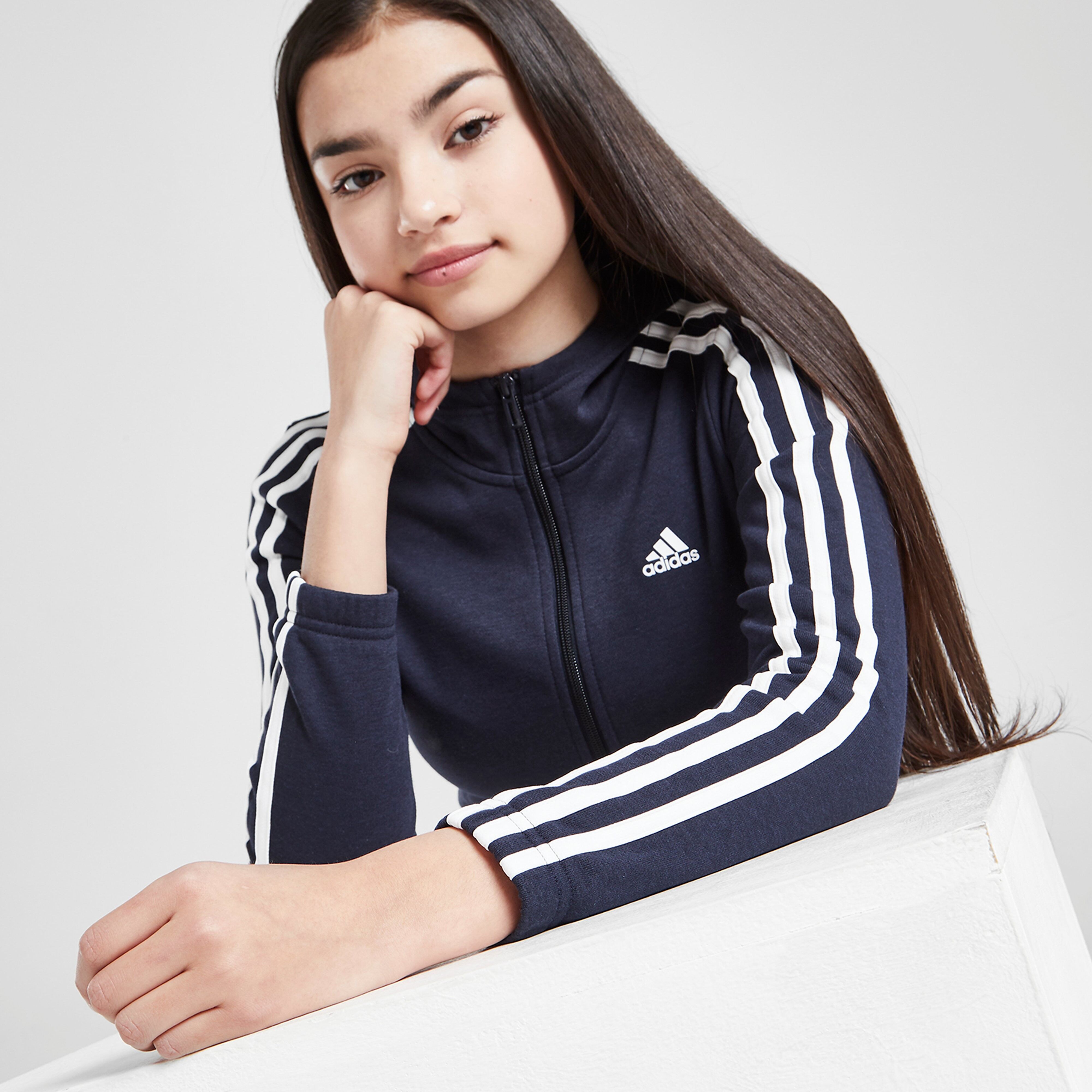 adidas Girls' Badge of Sport Full Zip Hoodie Junior - Navy  size: 11-12Y