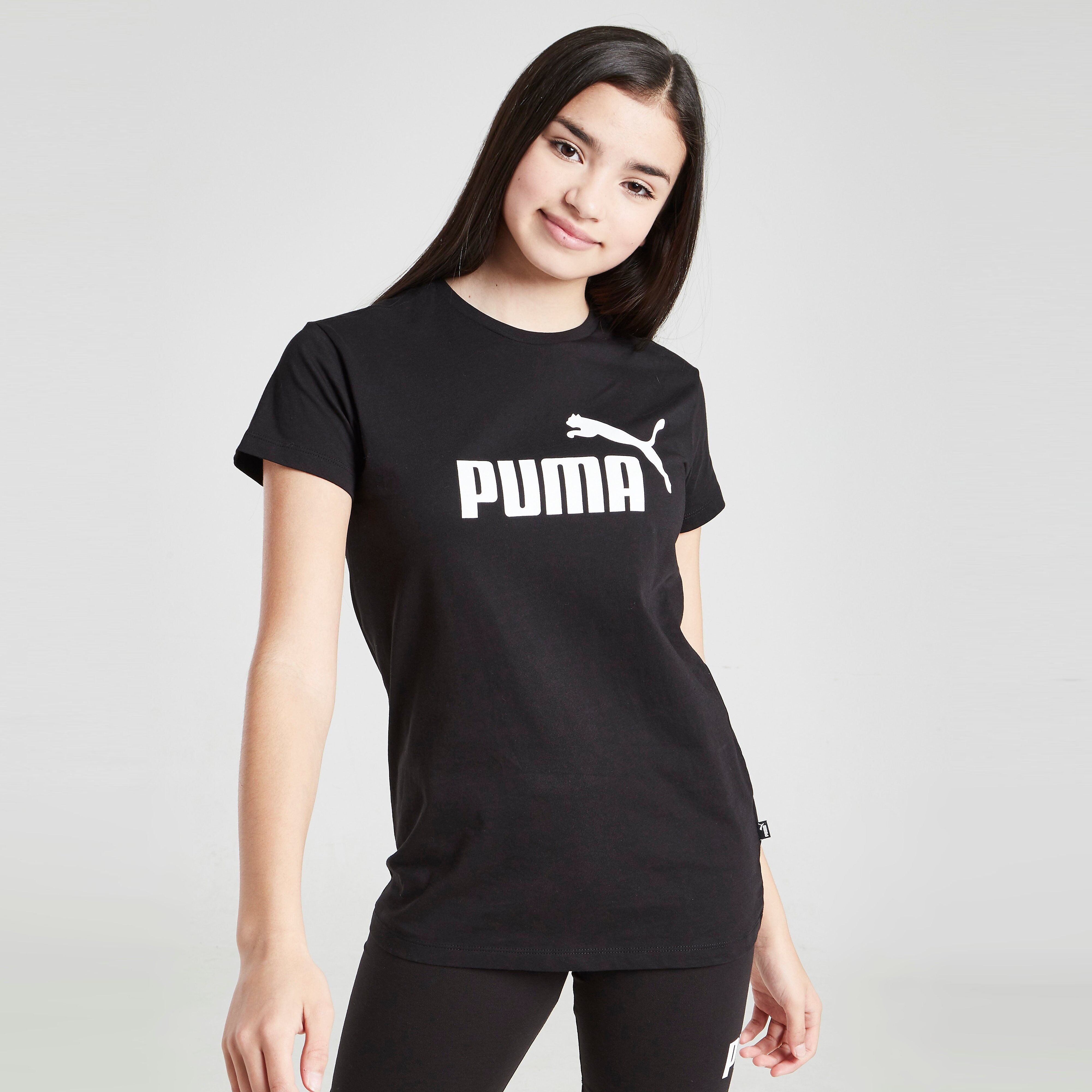 Puma Girls' Essential Logo Boyfriend T-shirt Junior - Black - Kids  size: 15-16Y