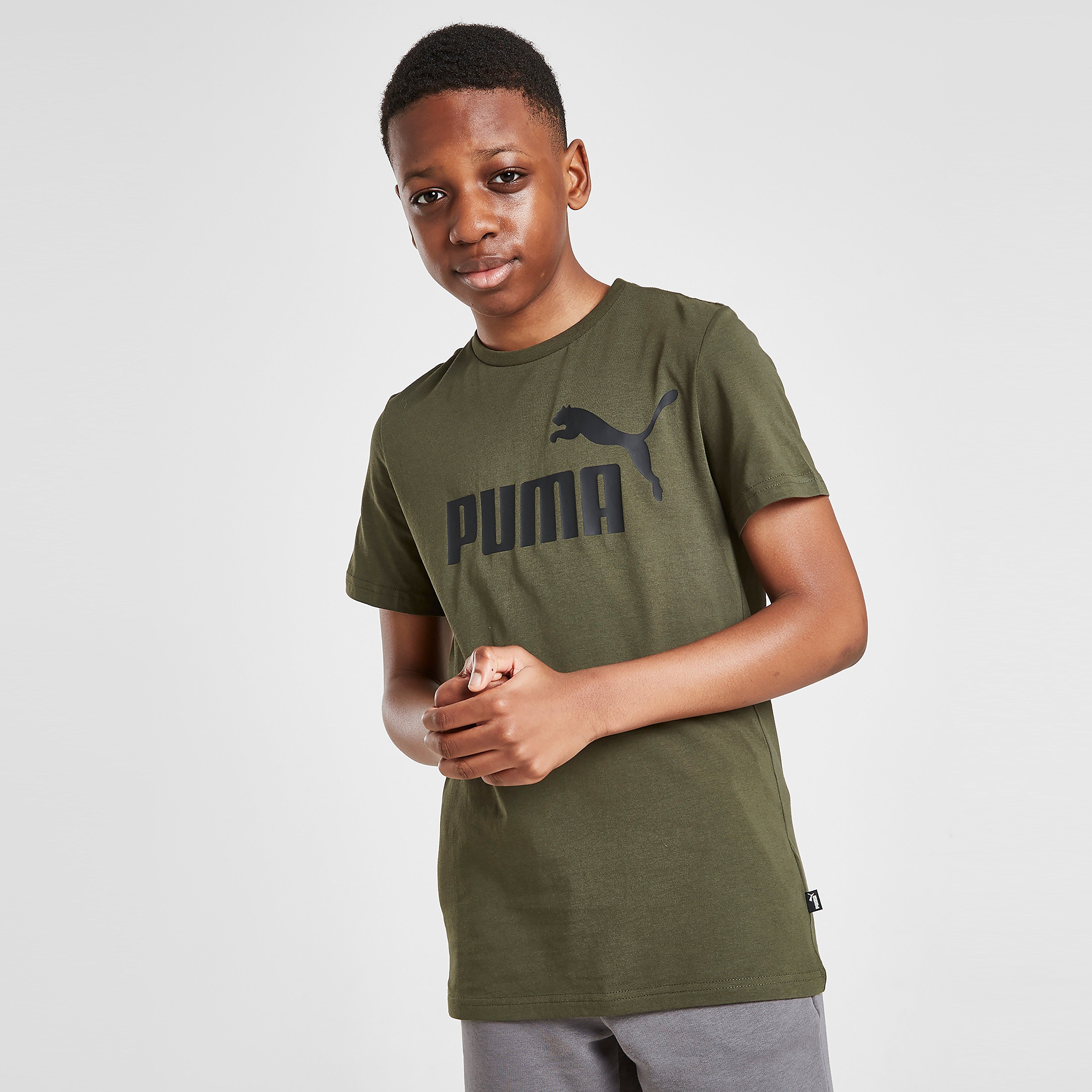 Puma Essential Logo T-Shirt Junior - Green - Kids  size: 7-8Y