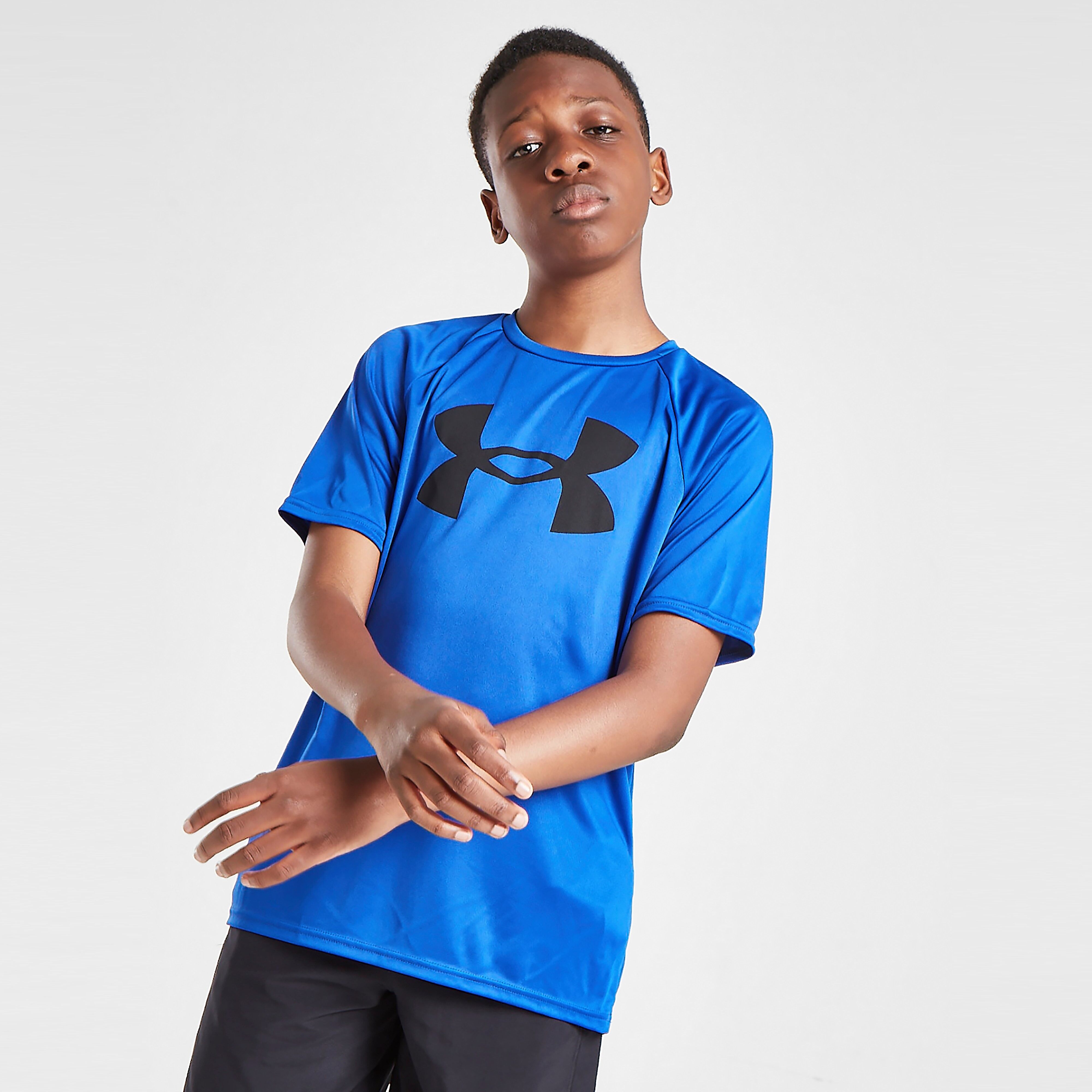 Under Armour Tech Big Logo T-shirt Junior - Blue - Kids  size: 10-11Y