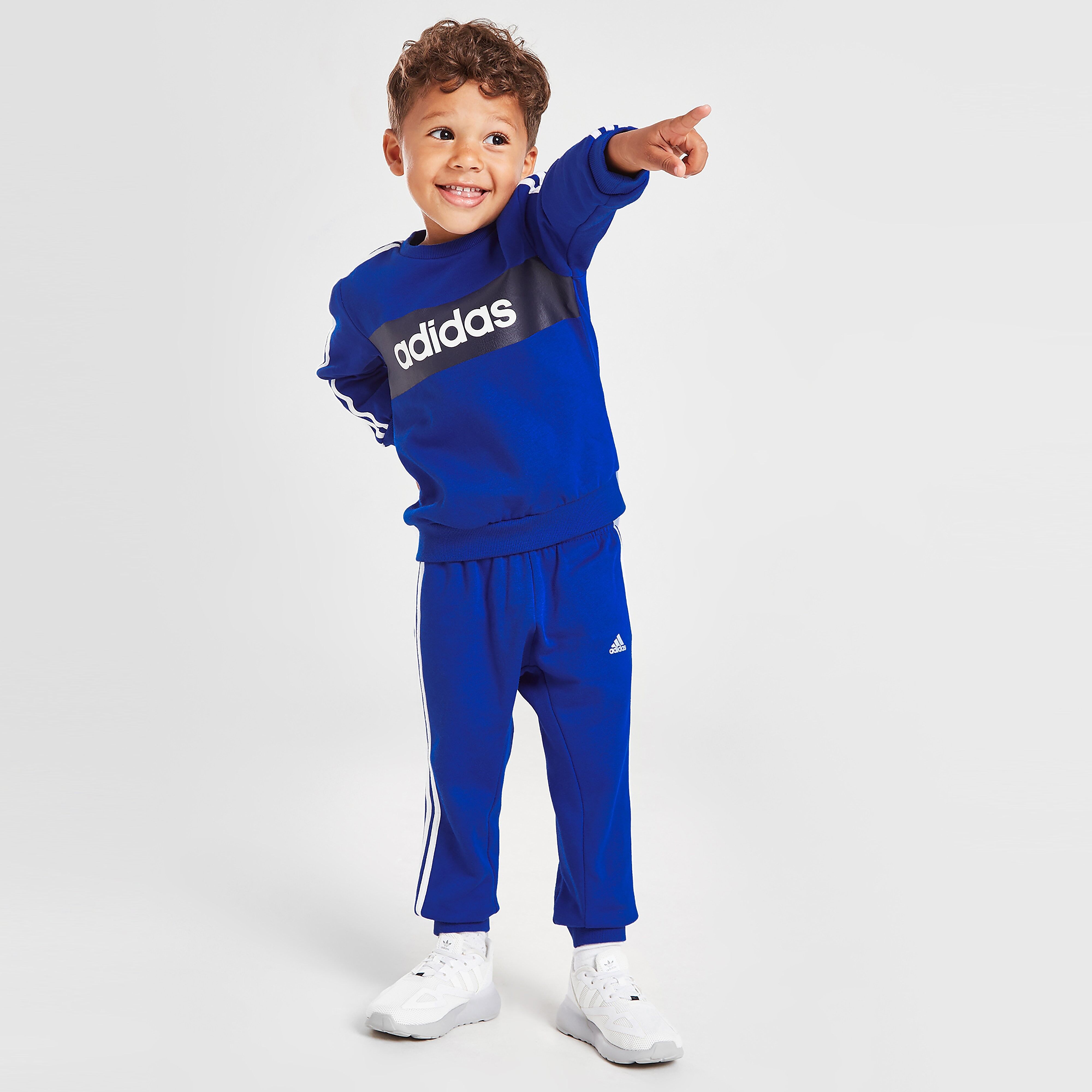 adidas Inf B Crew Set Bos Nvy/wht/blu $ - Blue - Kids  size: 12-18M