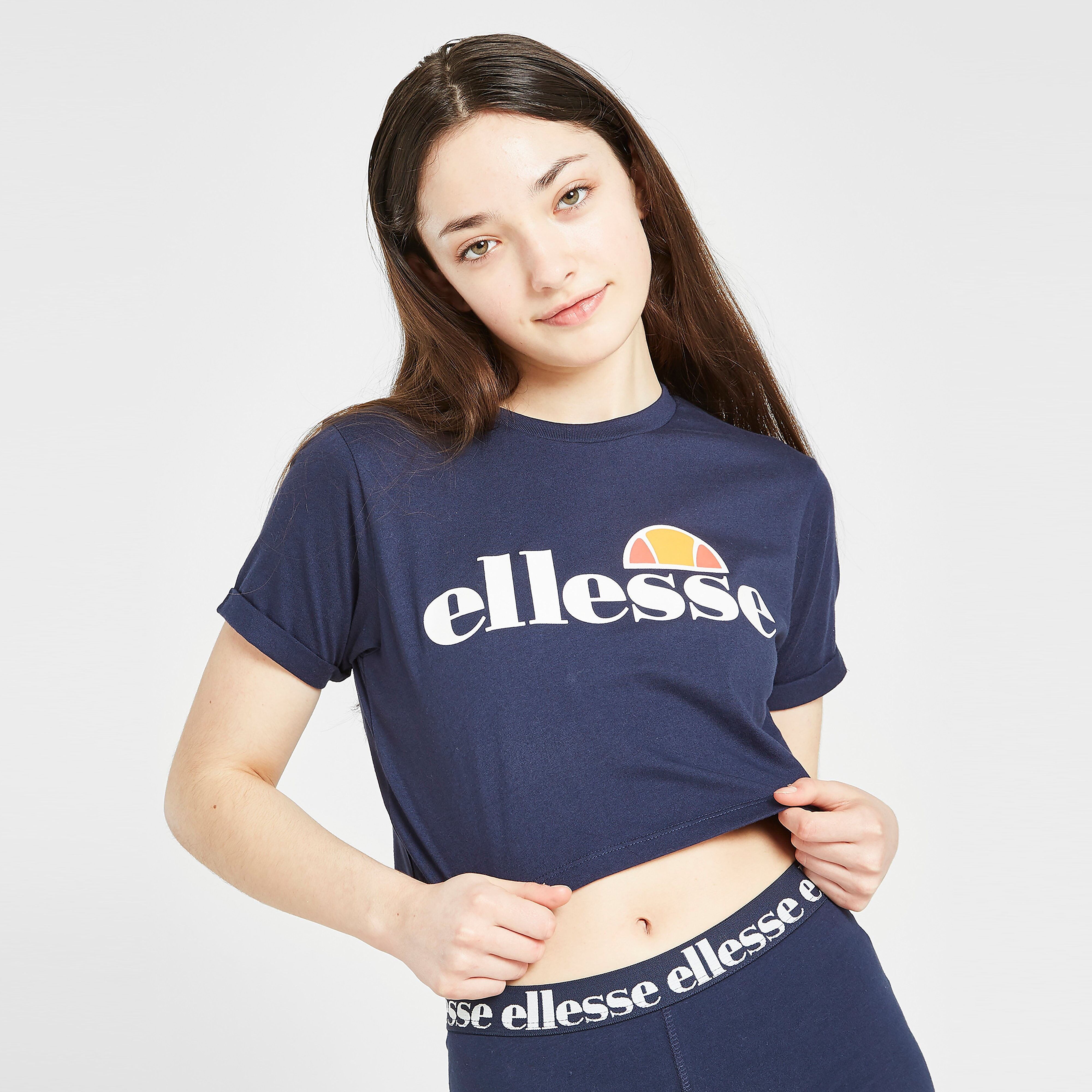 Ellesse Girls' Nicky Crop T-shirt Junior - Navy - Kids  size: 8-9Y