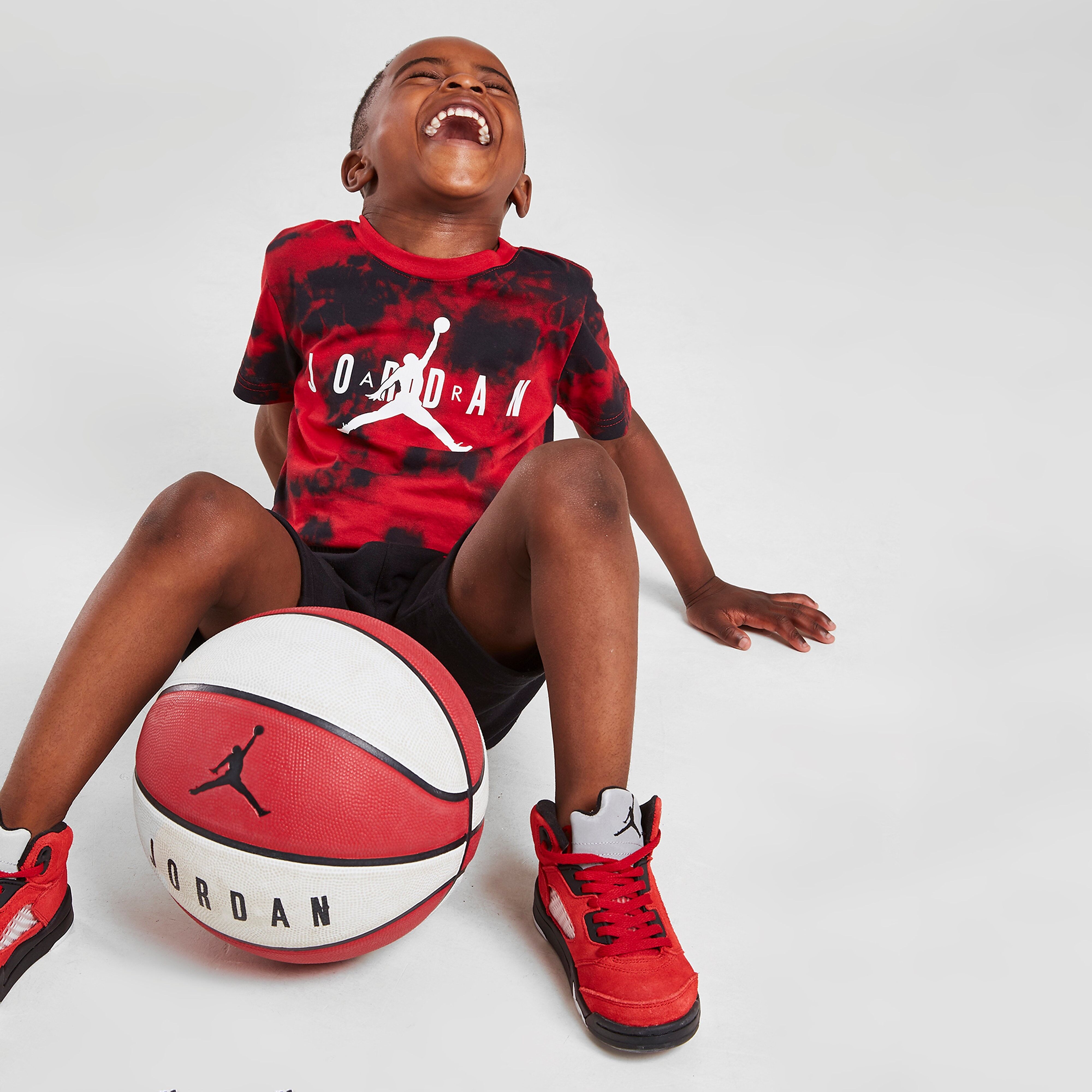 Jordan Jumpman Tie Dye T-Shirt/Shorts Set Children - Red/Black - Kids  size: 3-4Y