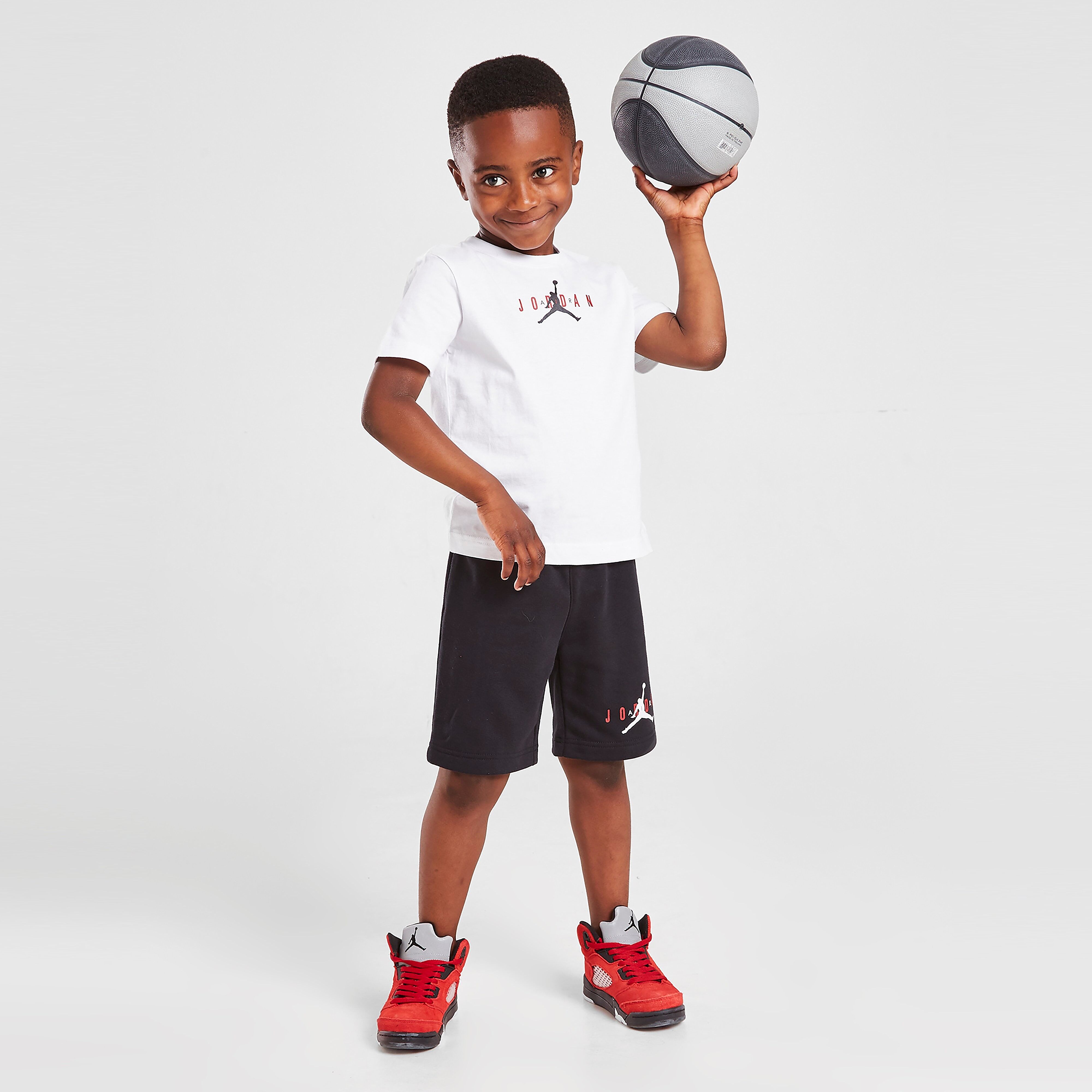 Jordan Jumpman Air T-Shirt/Shorts Set Children - White/Black - Kids  size: 6-7Y
