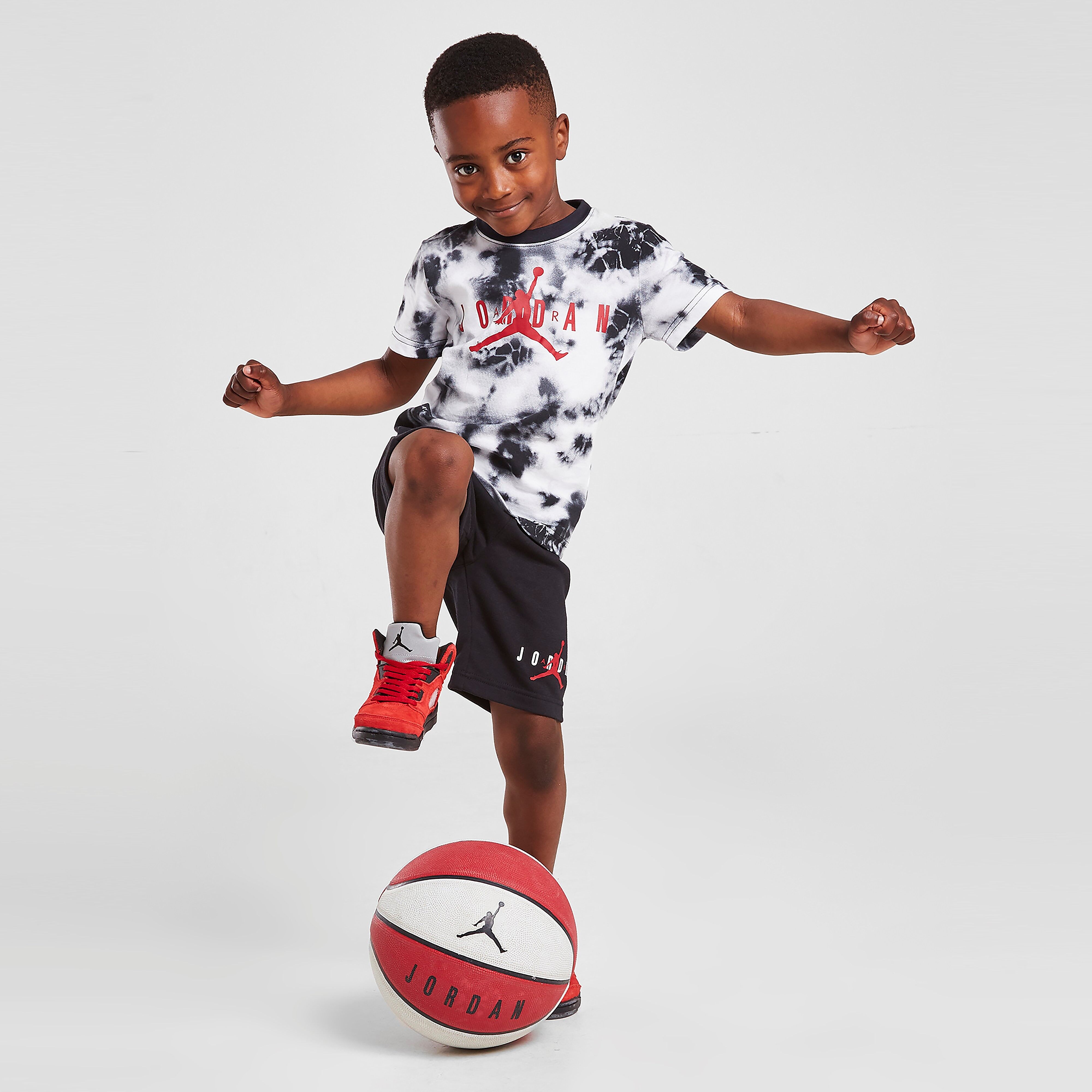 Jordan Jumpman Tie Dye T-Shirt/Shorts Set Children - Black/White - Kids  size: 3-4Y