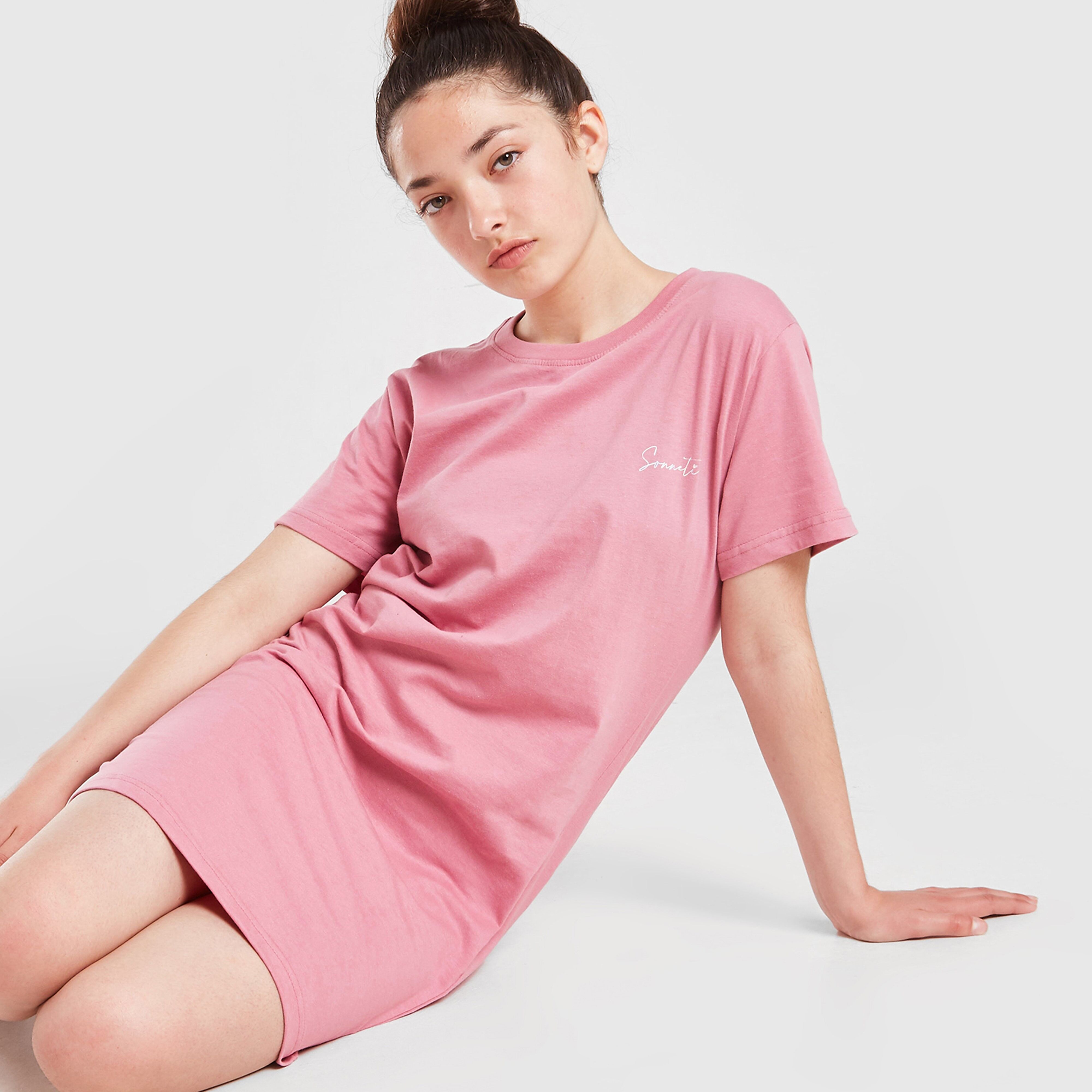 Sonneti Girls' Essential T-shirt Dress Junior - Pink - Kids  size: 10-12Y