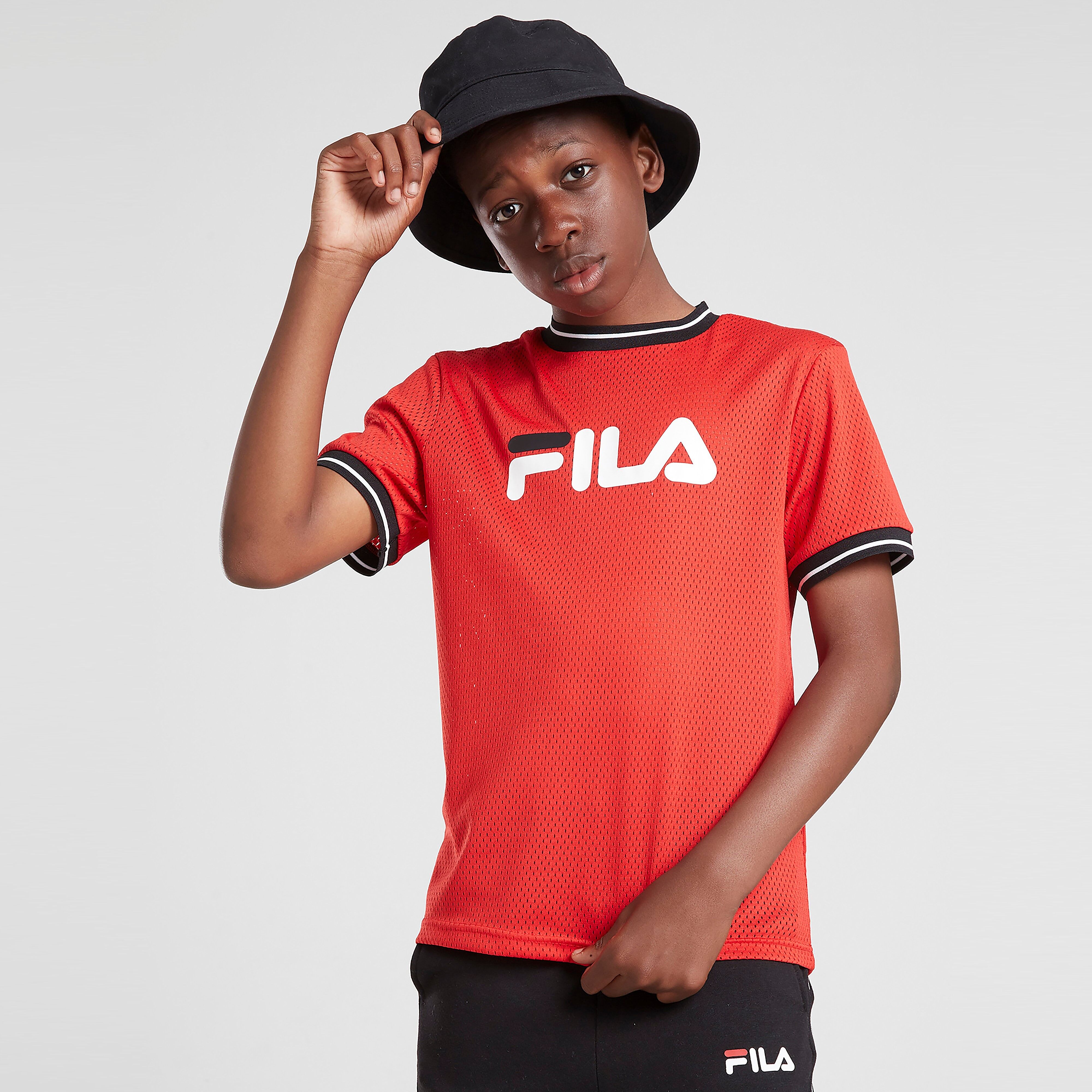 Fila Booker Mesh Basketball T-shirt Junior - Red - Kids  size: 13-15Y