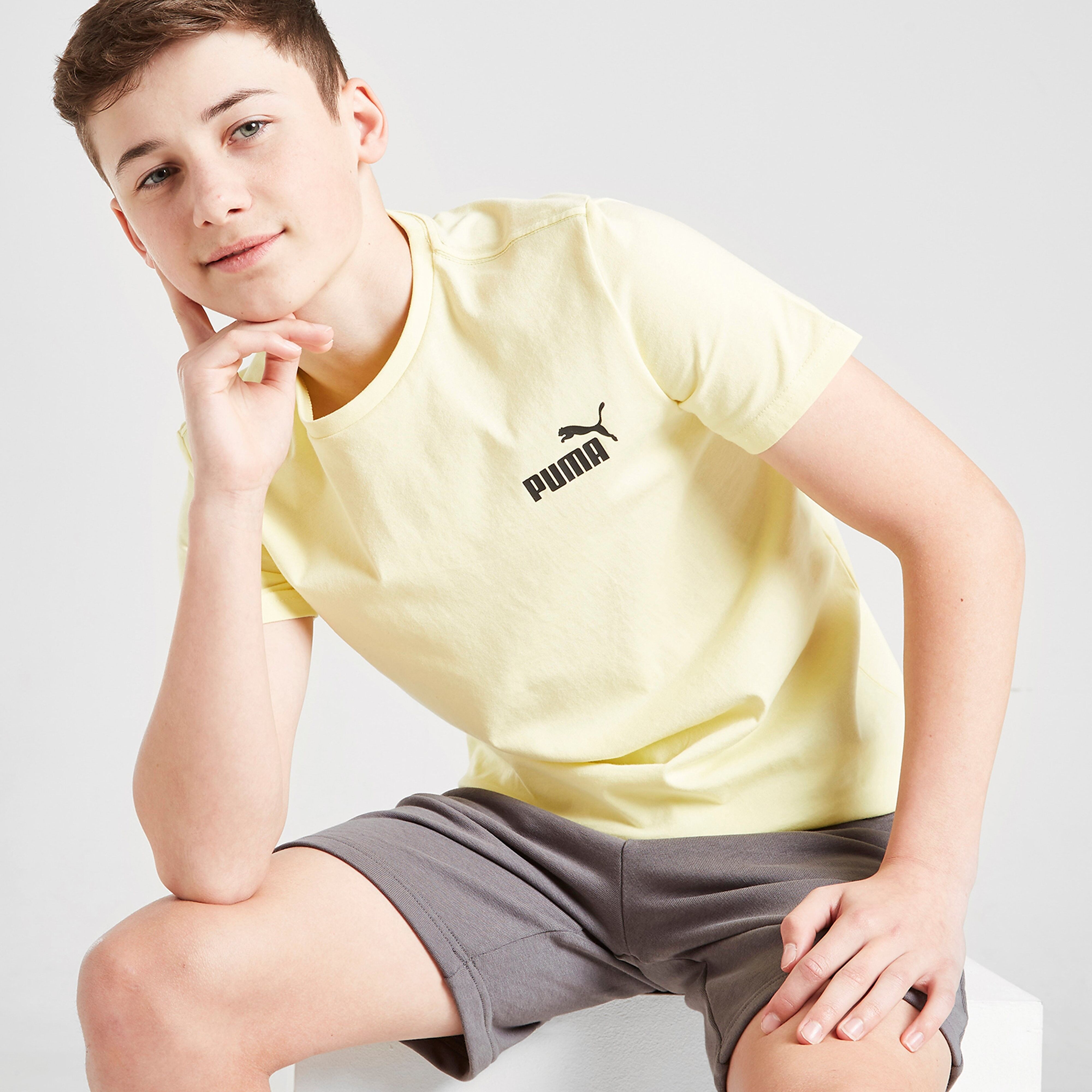 Puma Small Logo T-shirt Junior - Yellow - Kids  size: 13-14Y