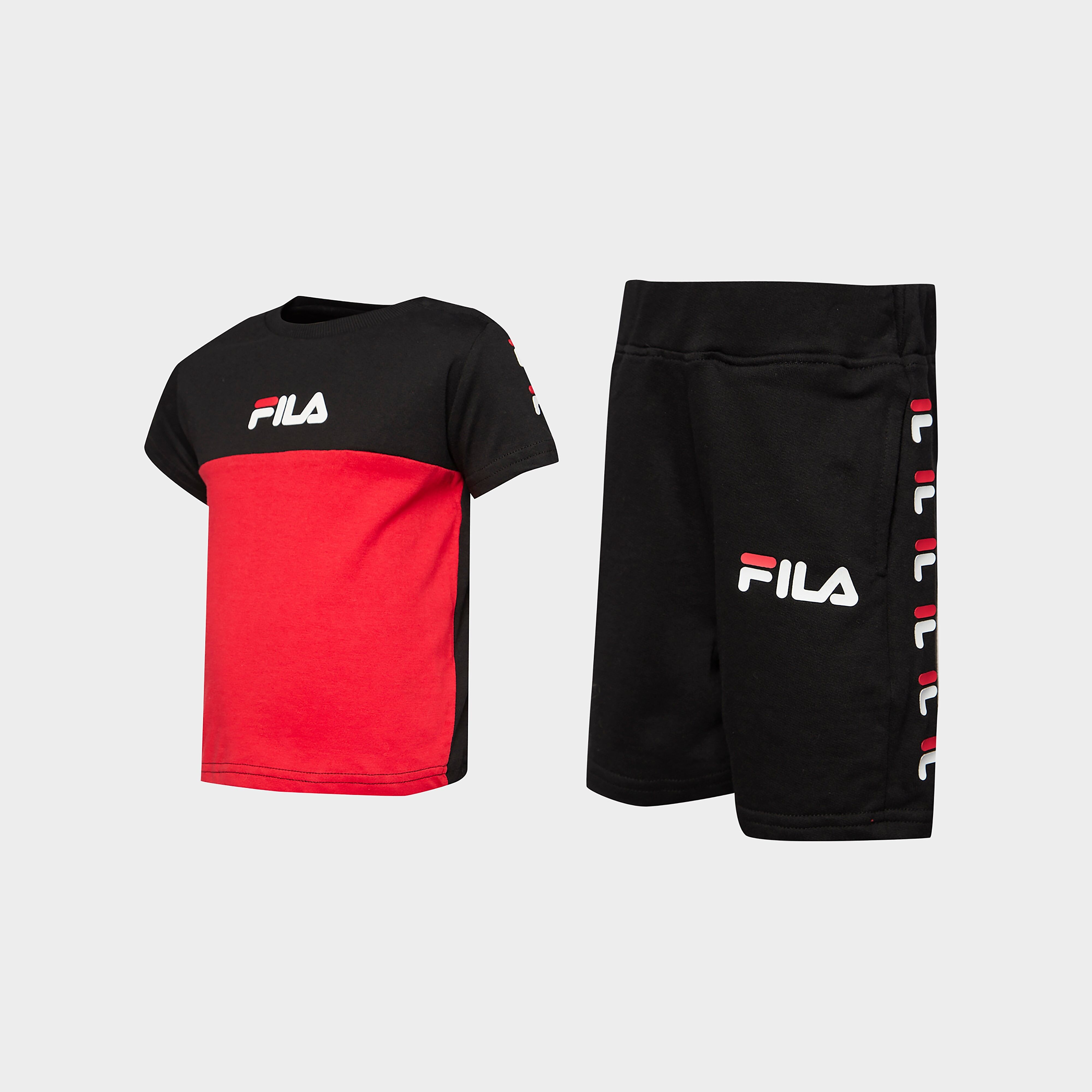 Fila Repeat Logo T-shirt/shorts Set Infants - Red/Black - Kids  size: 9-12M