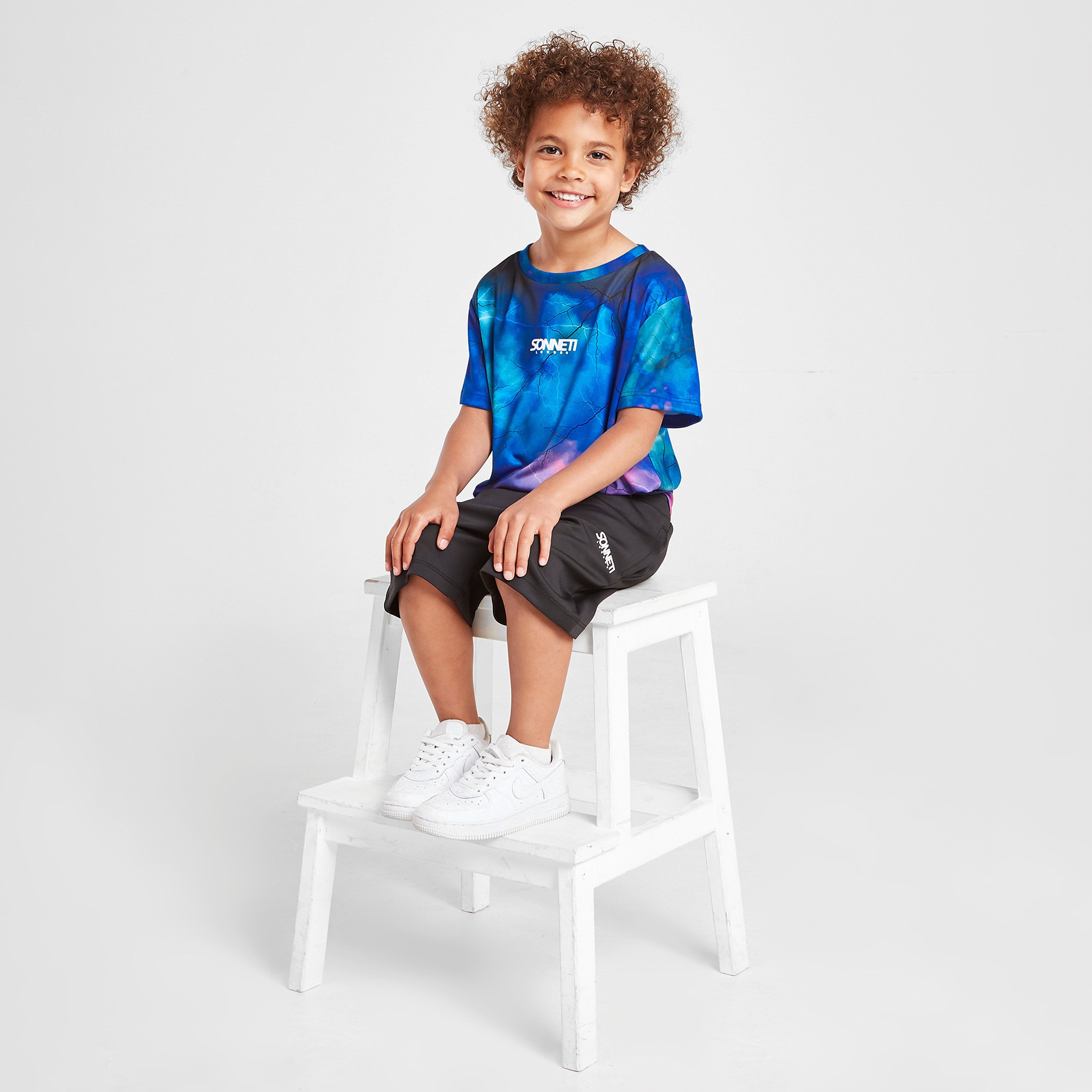 Sonneti Strike T-shirt/shorts Set Children - Blue/Black - Kids  size: 4-5Y