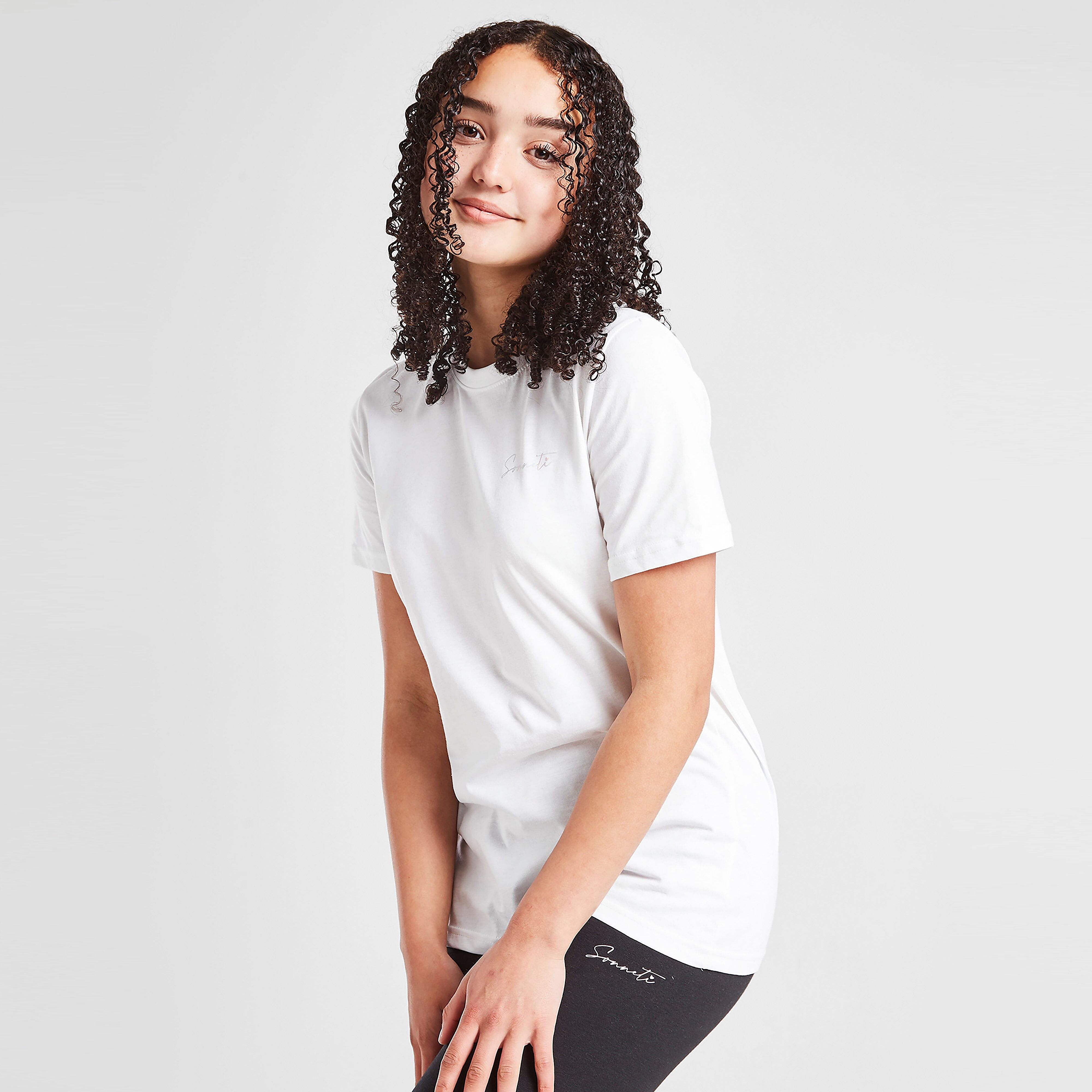 Sonneti Girls' Essential Boyfriend T-Shirt Junior - White - Kids  size: 8-10Y