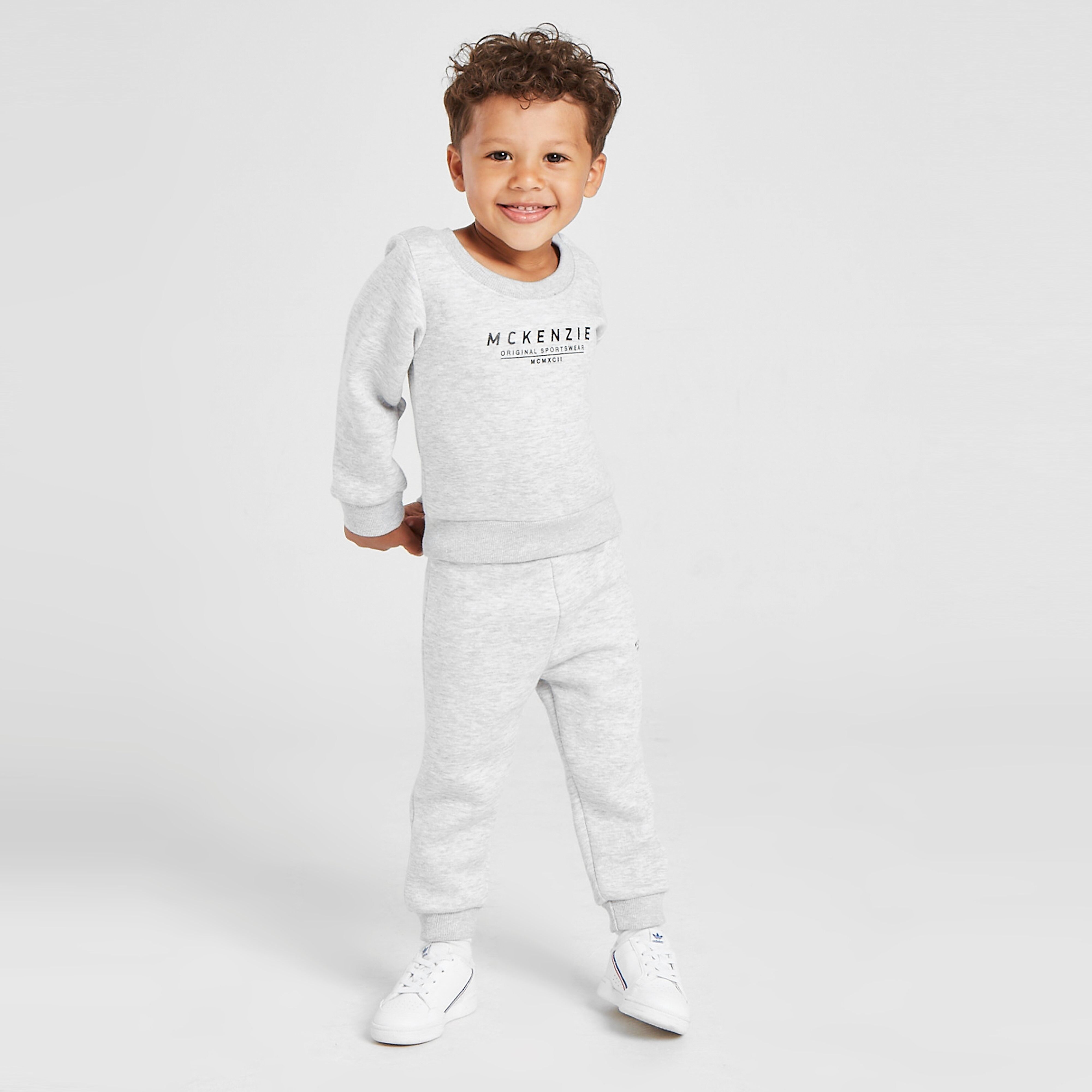 McKenzie Micro Essential Large Logo Crew Tracksuit Infant - Grey - Kids  size: 6-9M