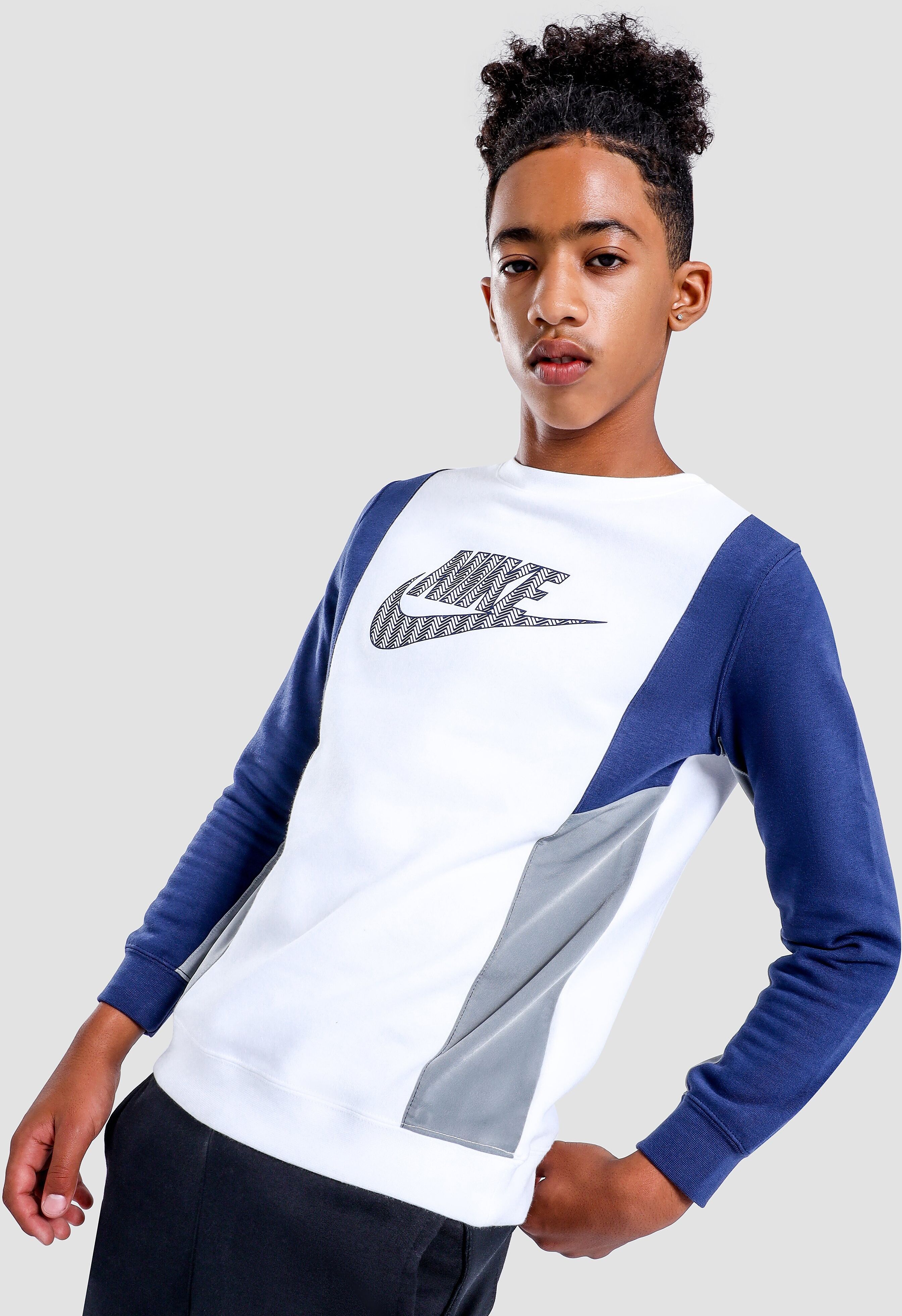 Nike Hybrid Sweatshirt Junior's - White - Kids  size: L