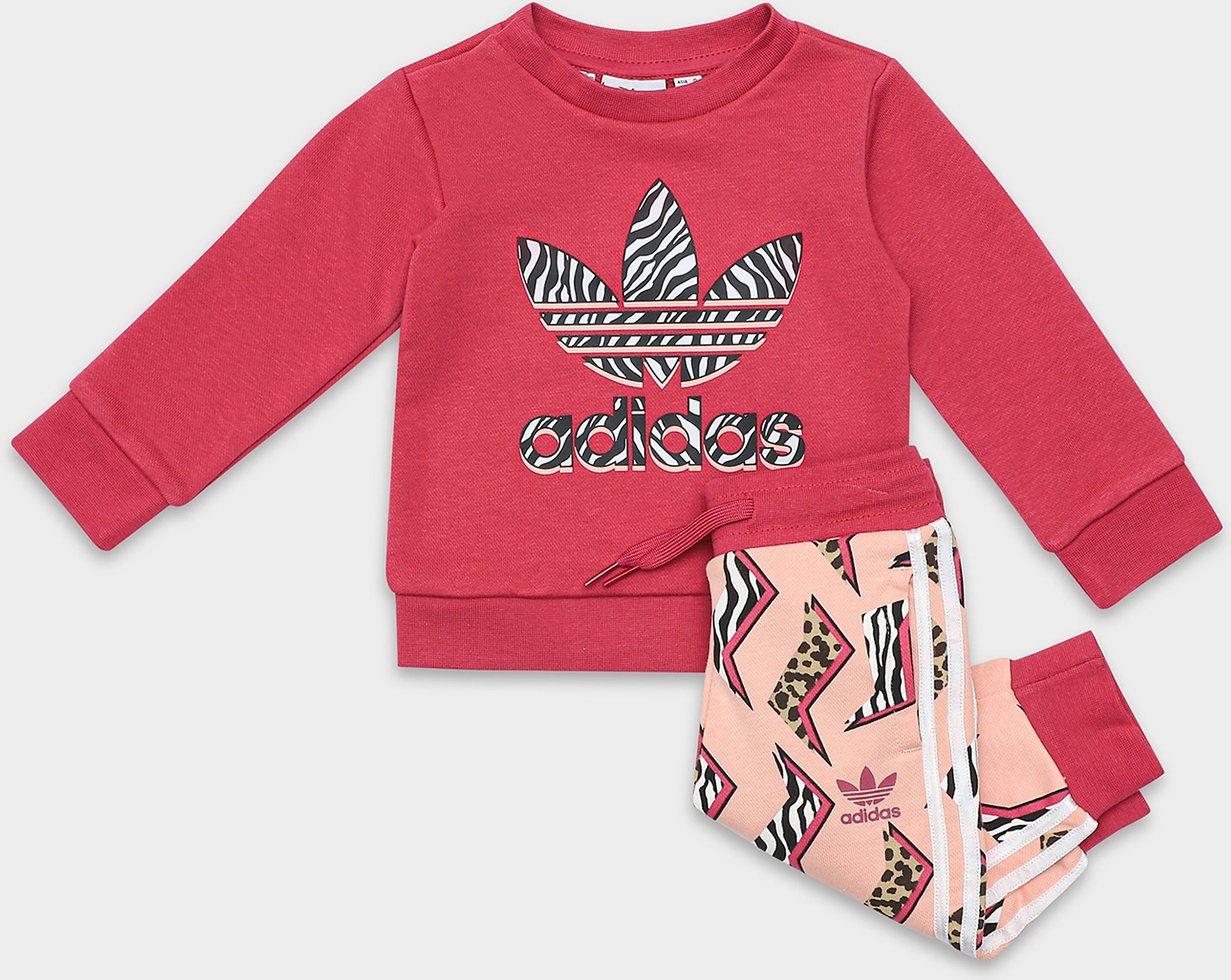 adidas Originals Graphic Print Crew Set - Pink  size: 6-9M