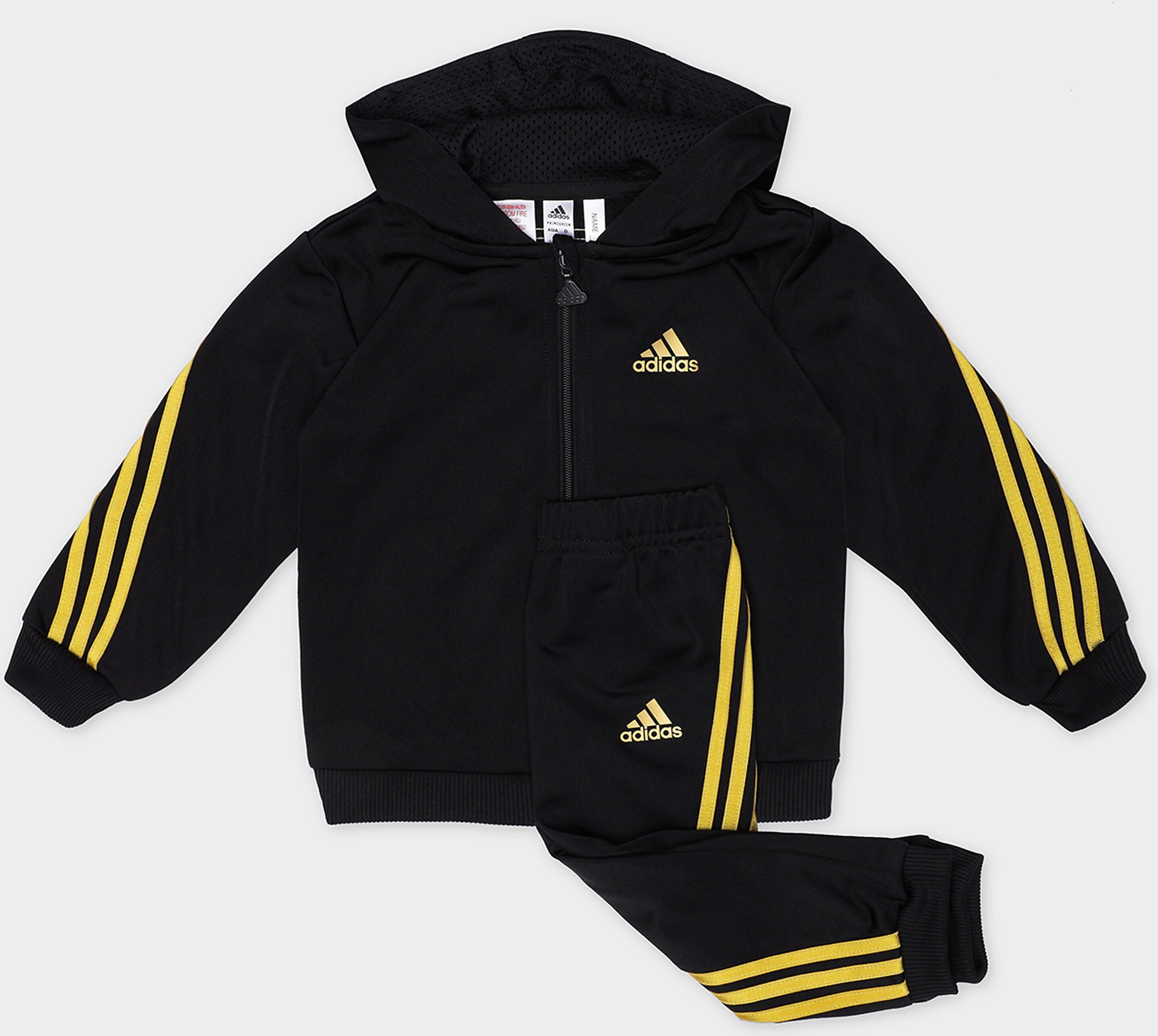 adidas Badge of Sport Hoodie Set Infant's - Black / Gold Metallic - Kids  size: 9-12M