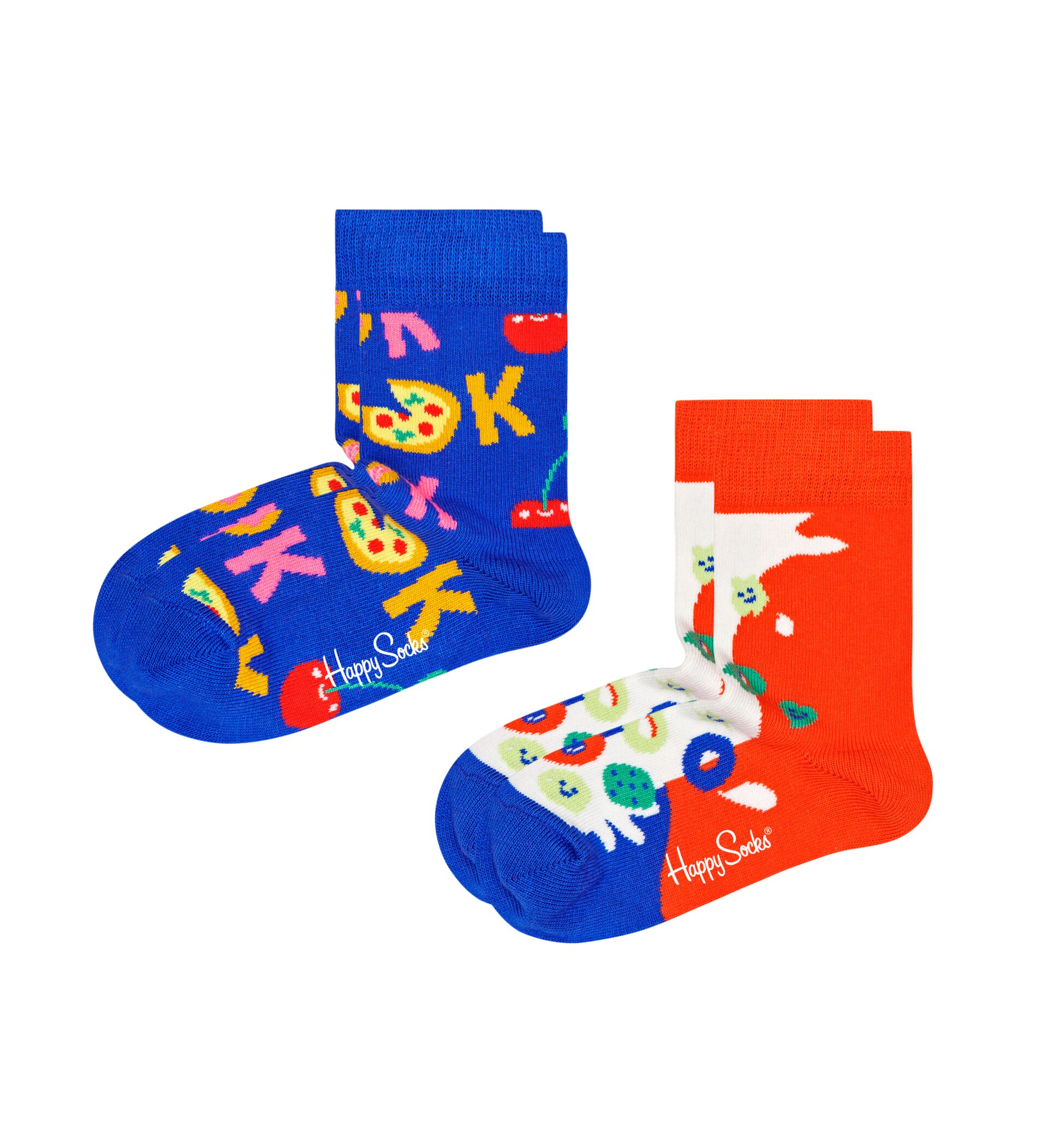 Happy Socks Kids Okay Cereals Socks 2-pack - Blue - Kids