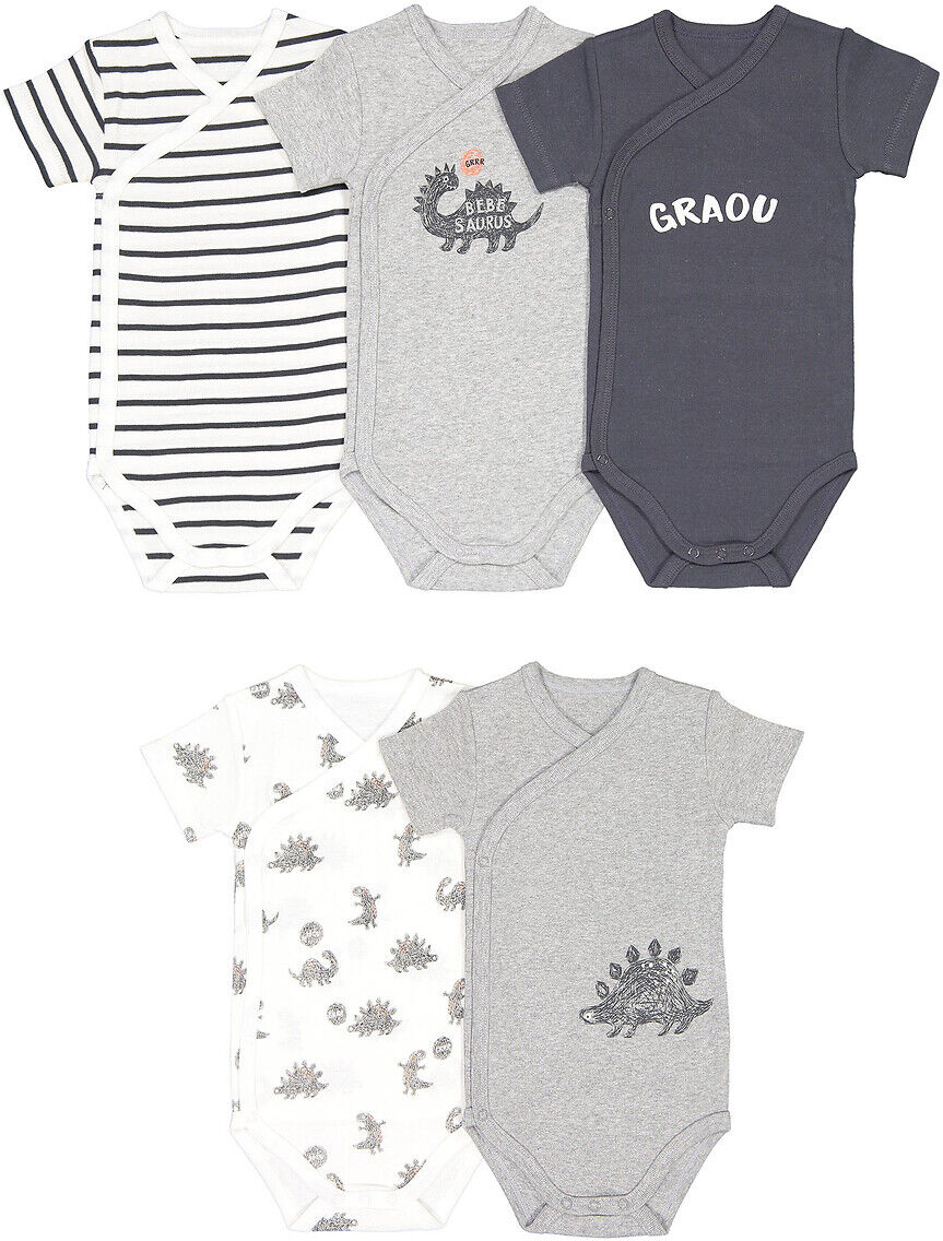 LA REDOUTE COLLECTIONS Lot de 5 bodies naissance préma-2 ans