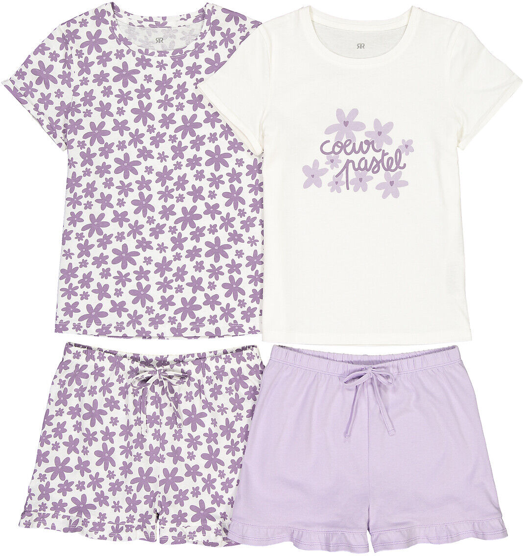 LA REDOUTE COLLECTIONS Lot de 2 pyjashorts coton bio 3-12 ans