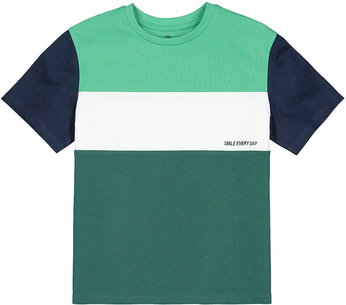 LA REDOUTE COLLECTIONS T-shirt col rond colorblock, coupe ample 3-14 ans