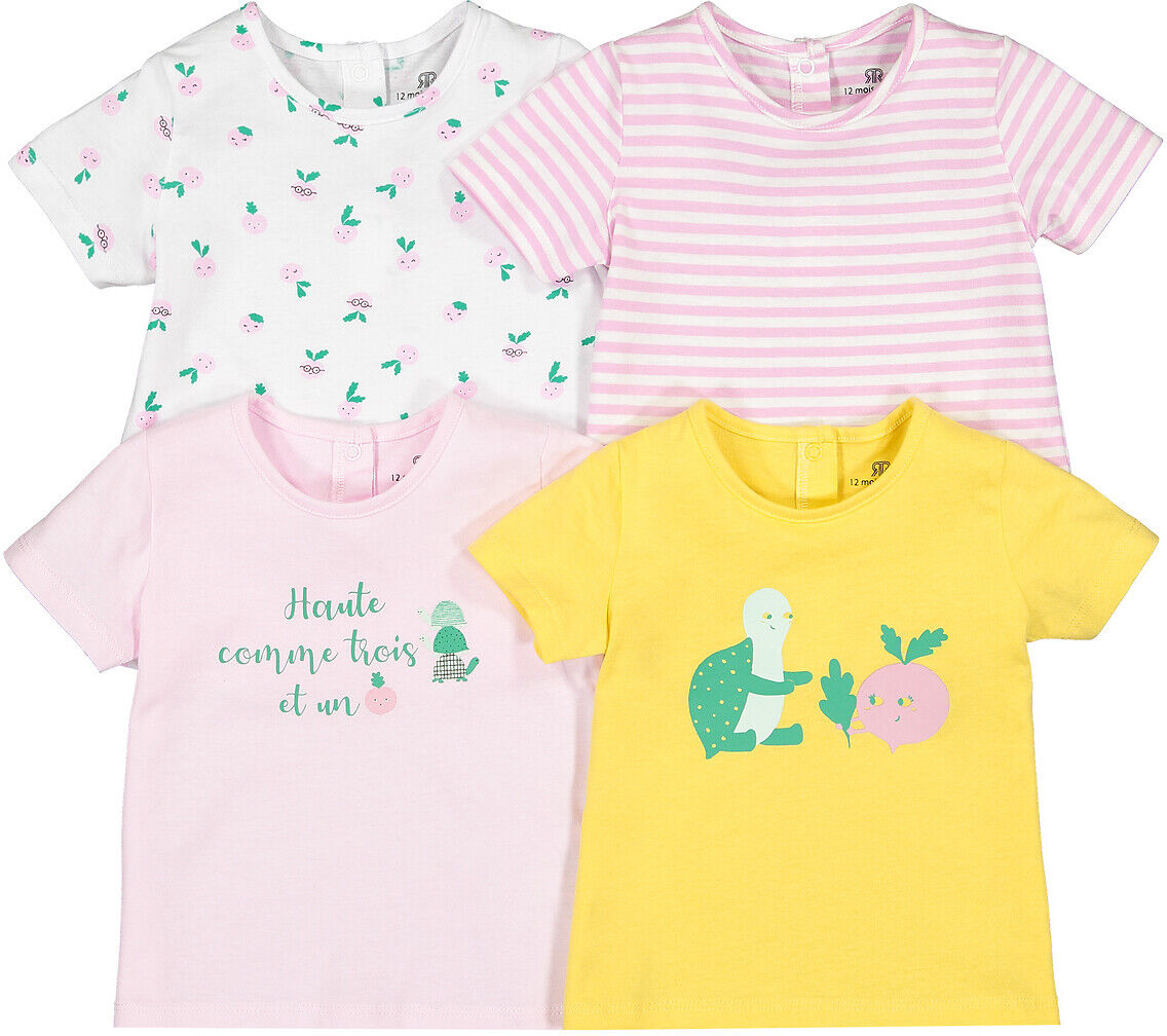 LA REDOUTE COLLECTIONS Lot de 4 T-shirts coton bio