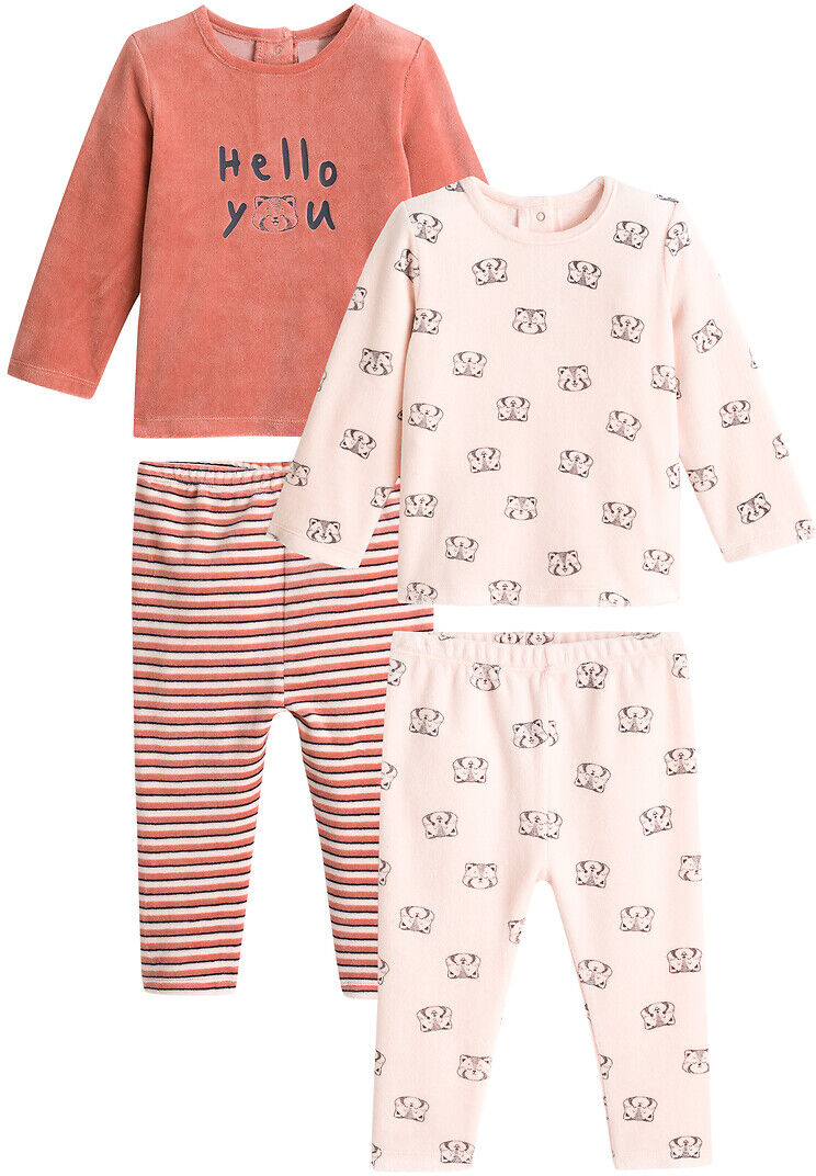 LA REDOUTE COLLECTIONS Lot de 2 pyjamas en velours coton bio