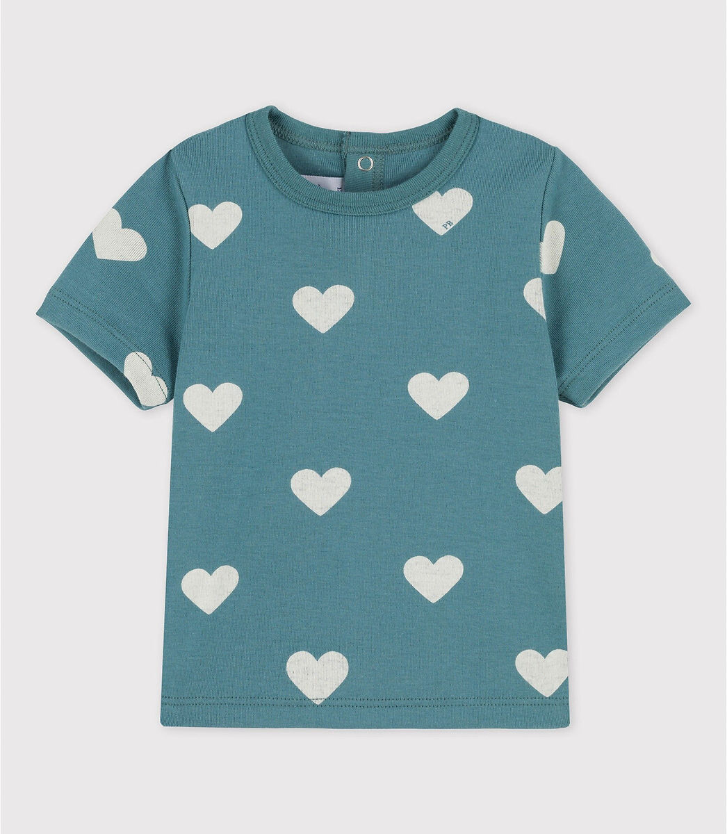 PETIT BATEAU T-shirt manches courtes imprimé cœurs