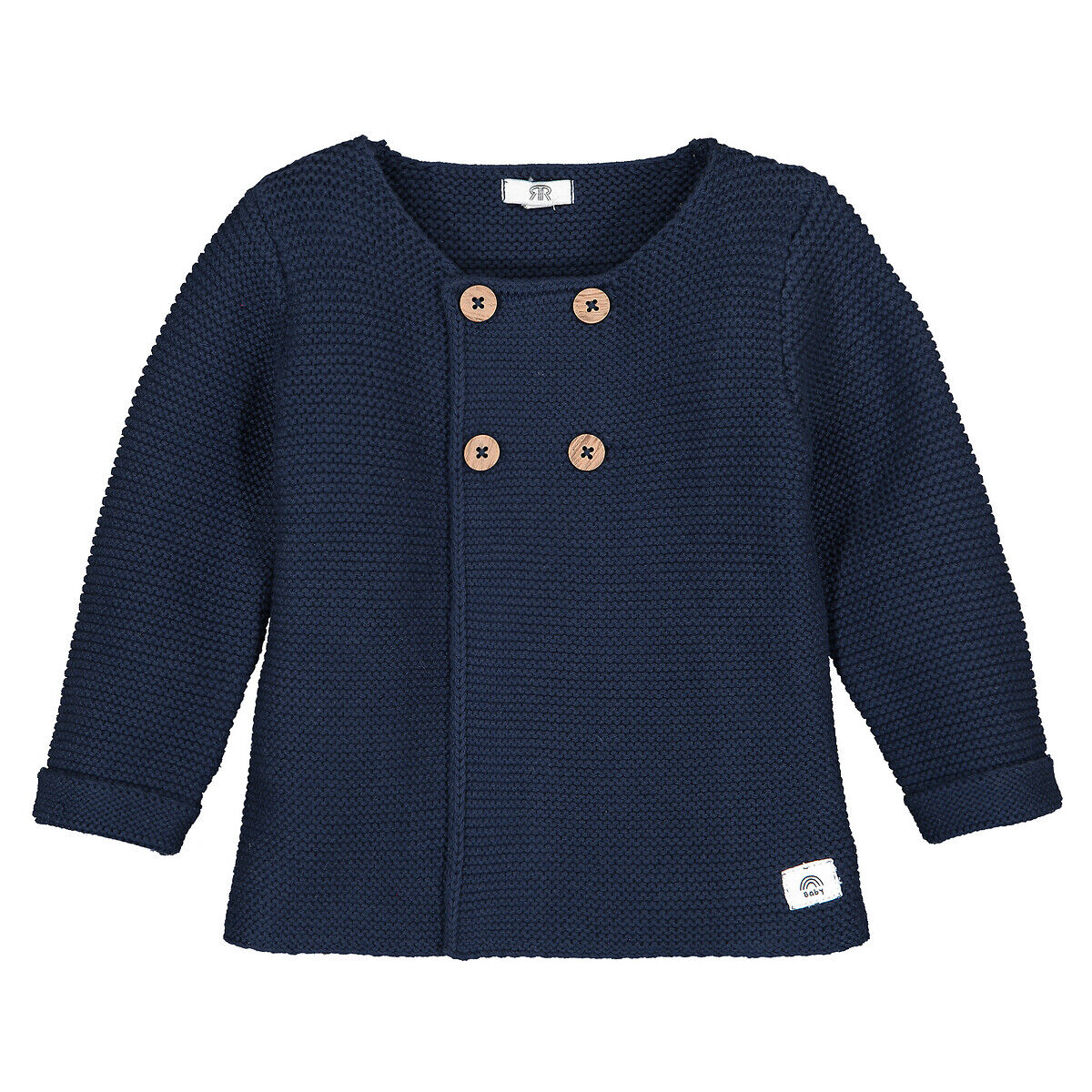 LA REDOUTE COLLECTIONS Gilet tricot point mousse coton bio