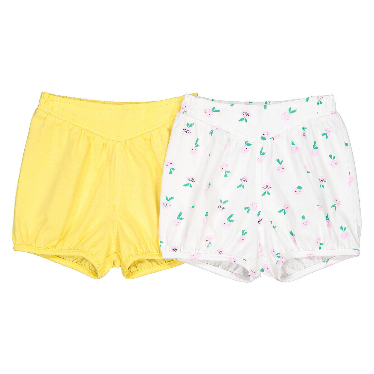 LA REDOUTE COLLECTIONS Lot de 2 shorts en coton bio 3 mois-4 ans