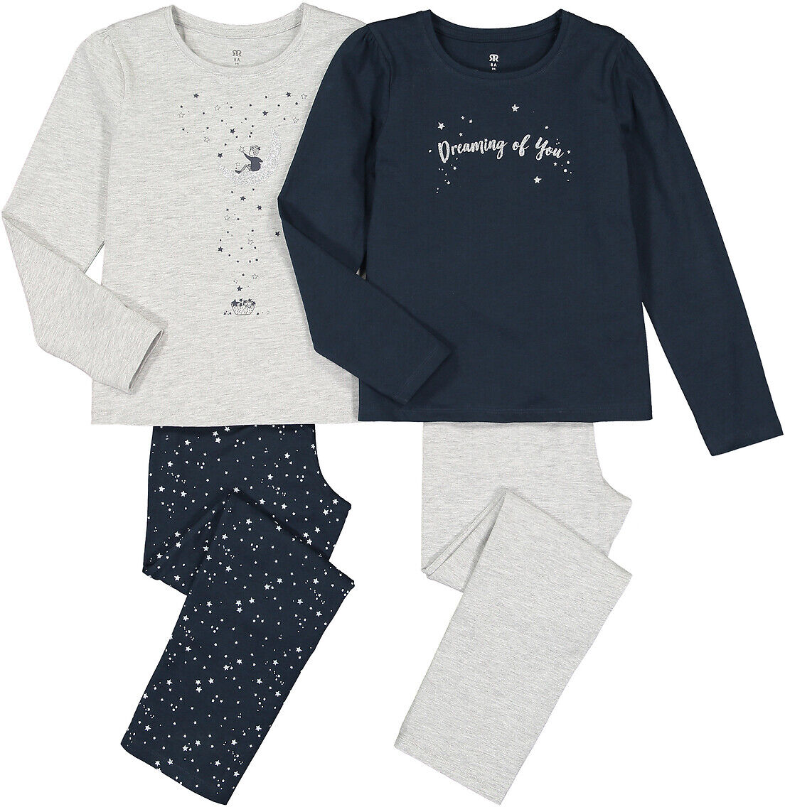 LA REDOUTE COLLECTIONS Lot de 2 pyjamas coton bio 3-14 ans