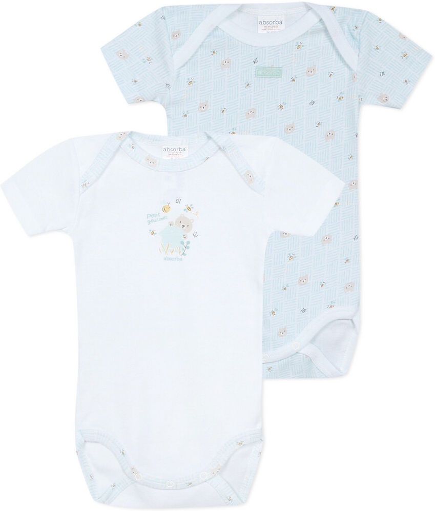 ABSORBA Lot de 2 bodies 3 mois-3 ans