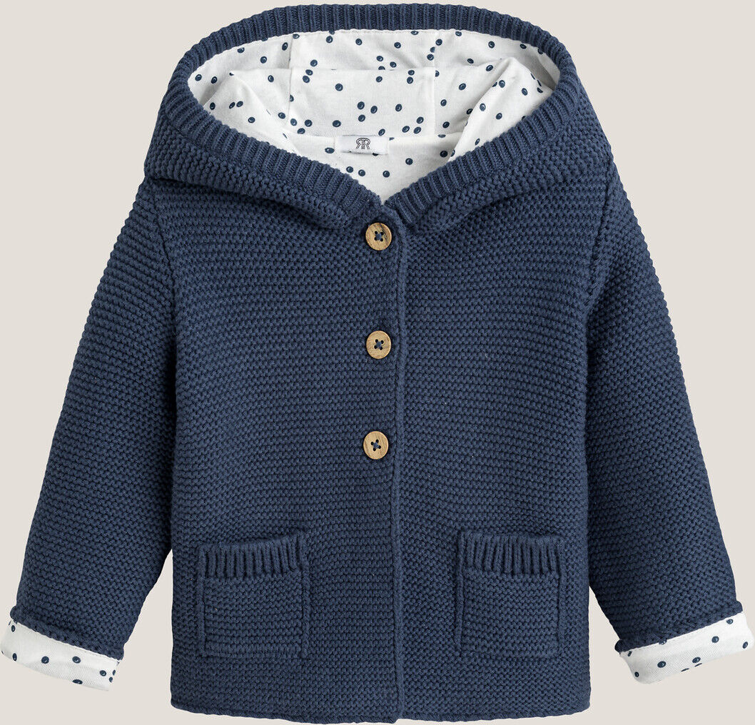 LA REDOUTE COLLECTIONS Gilet à capuche boutonné et doublé, coton bio