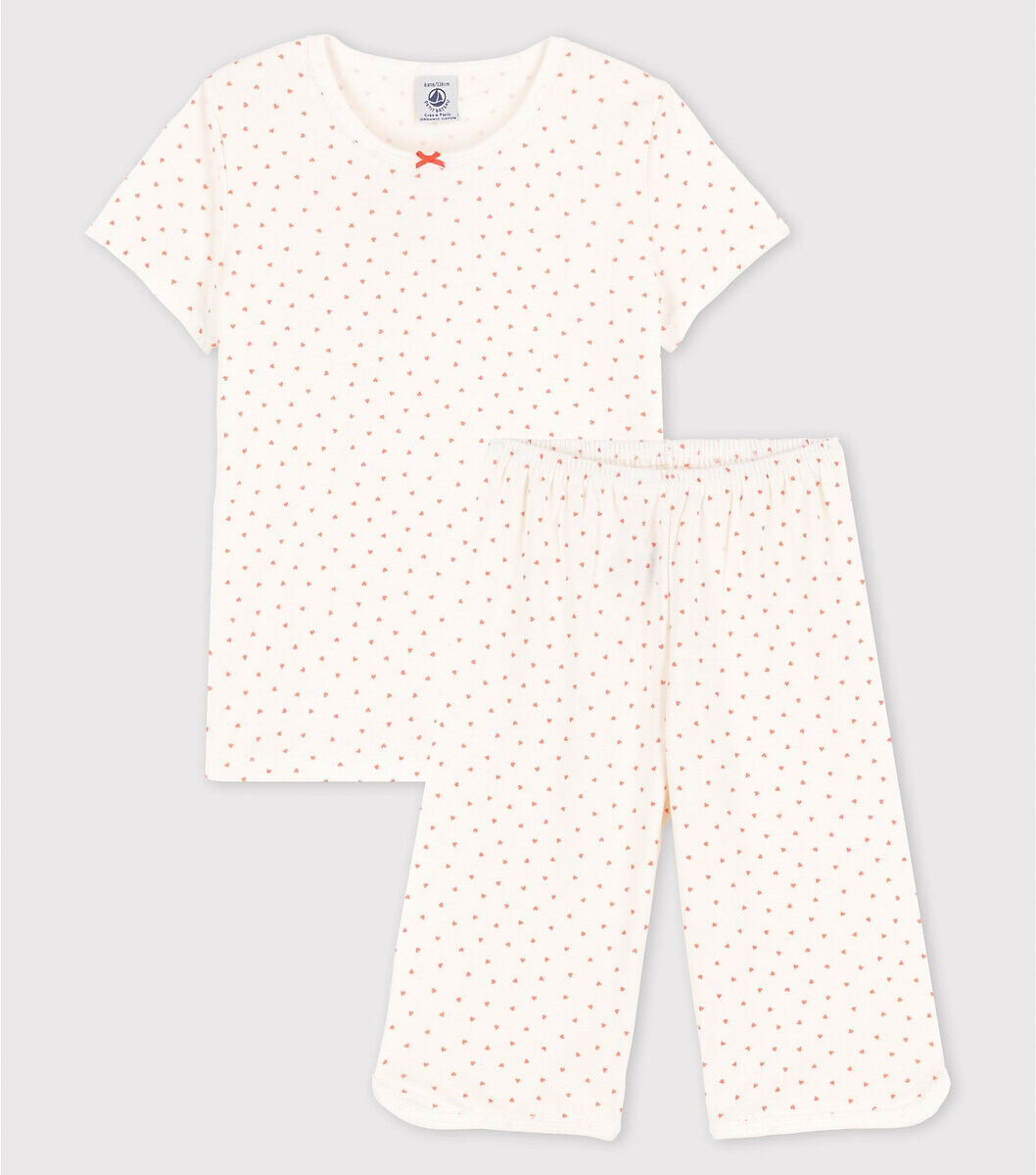 PETIT BATEAU Pyjama en coton imprimé cœur 3-12 ans