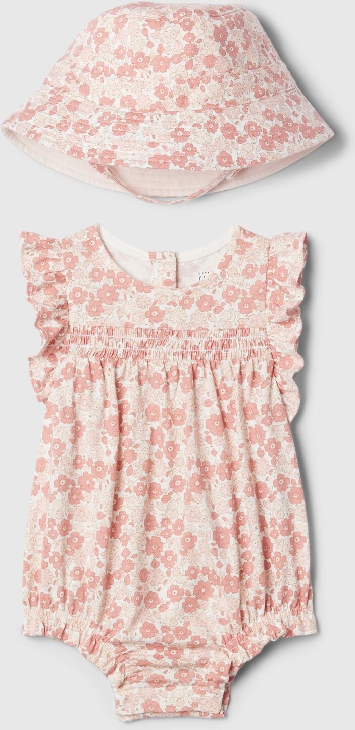 Gap Baby Flutter Bubble Shorty Set  - Pink - female - Size: 6-12 M