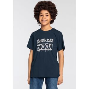KIDSWORLD T-Shirt »CHECK DAS DIGGA«, Sprücheshirt für Jungen marine  128/134