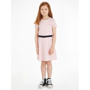 Tommy Hilfiger Jerseykleid »ESSENTIAL SKATER DRESS«, mit Markenlabel am Bund Whimsy Pink  6 (116)